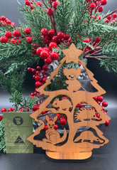 Australian Wood Carved Christmas Tree