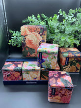 Rose and Peony Square Tin Canisters