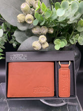 Genuine Leather Wallet and Keyring Set