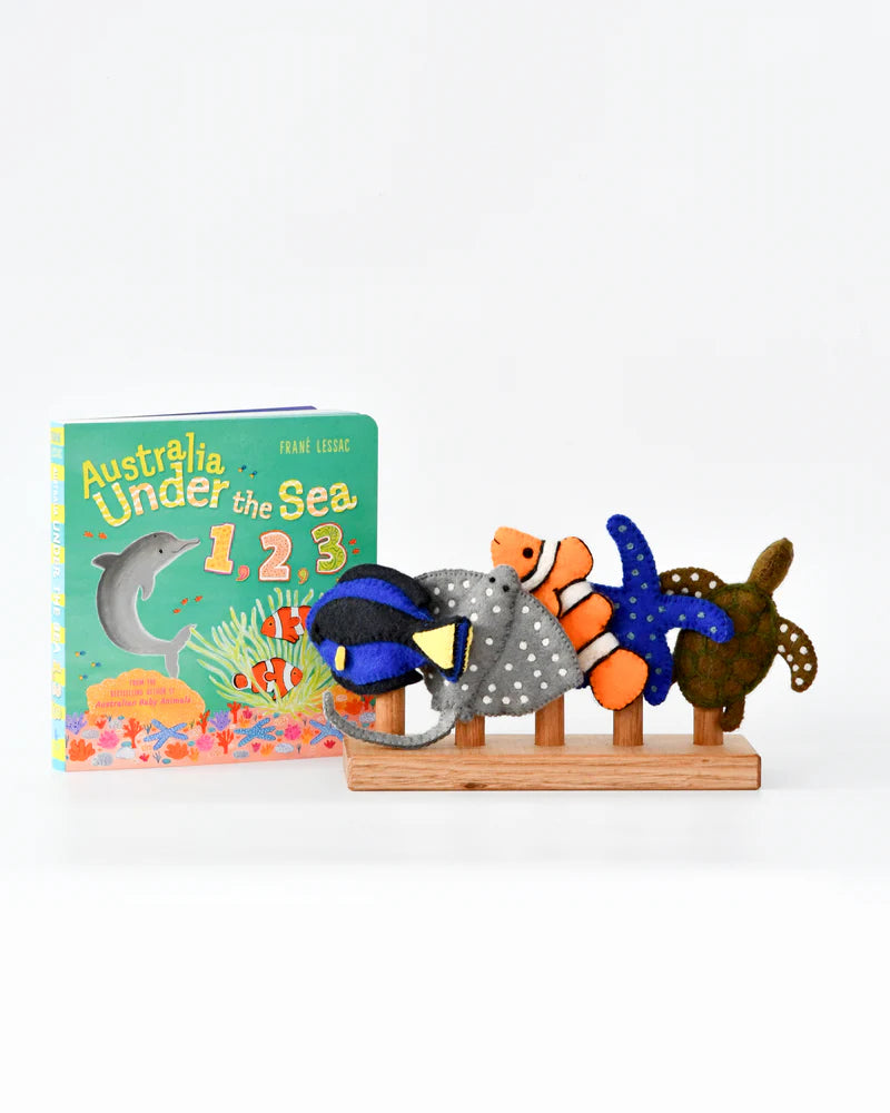 Under the Sea Book and Finger Puppet Set