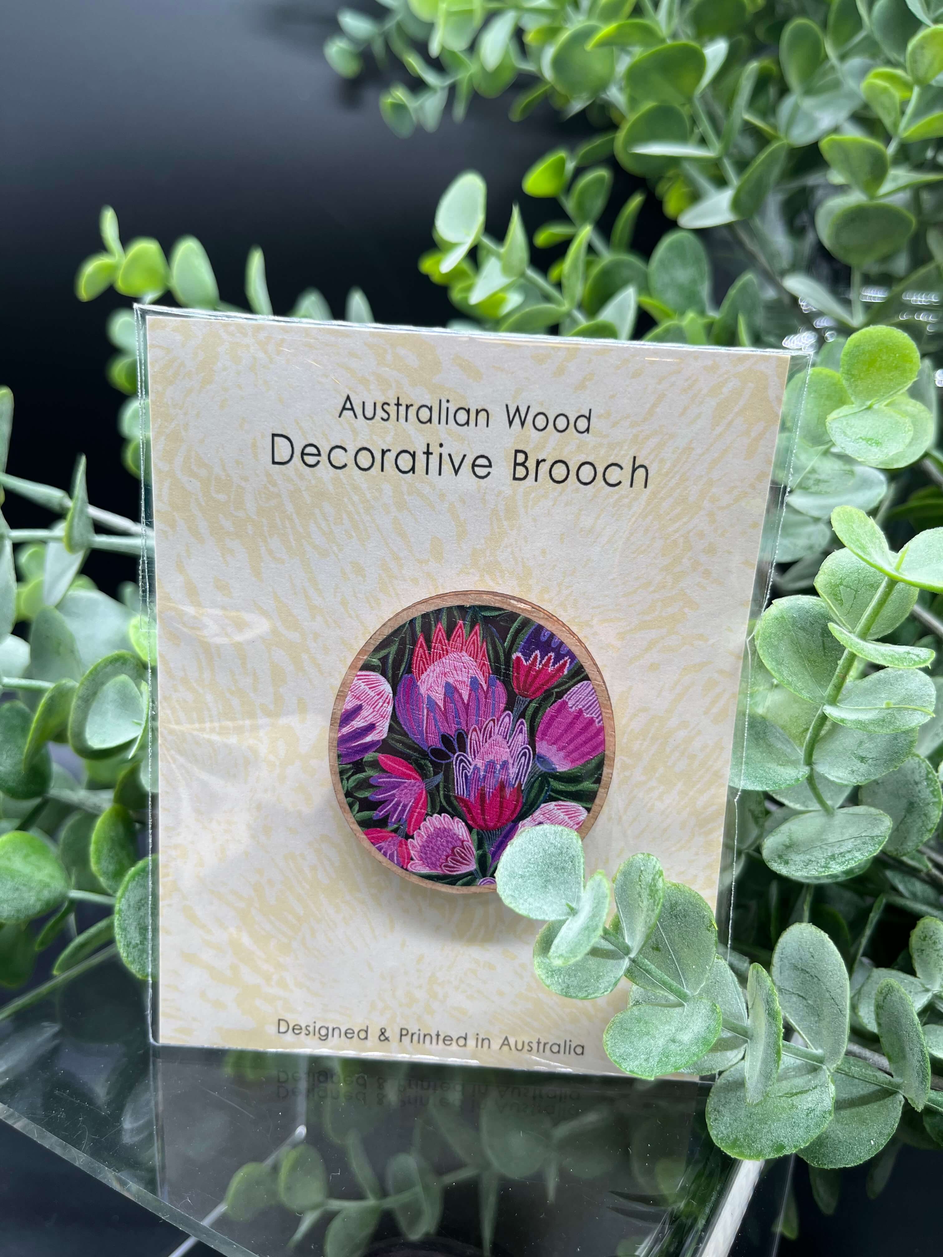 Australian Wooden Brooches