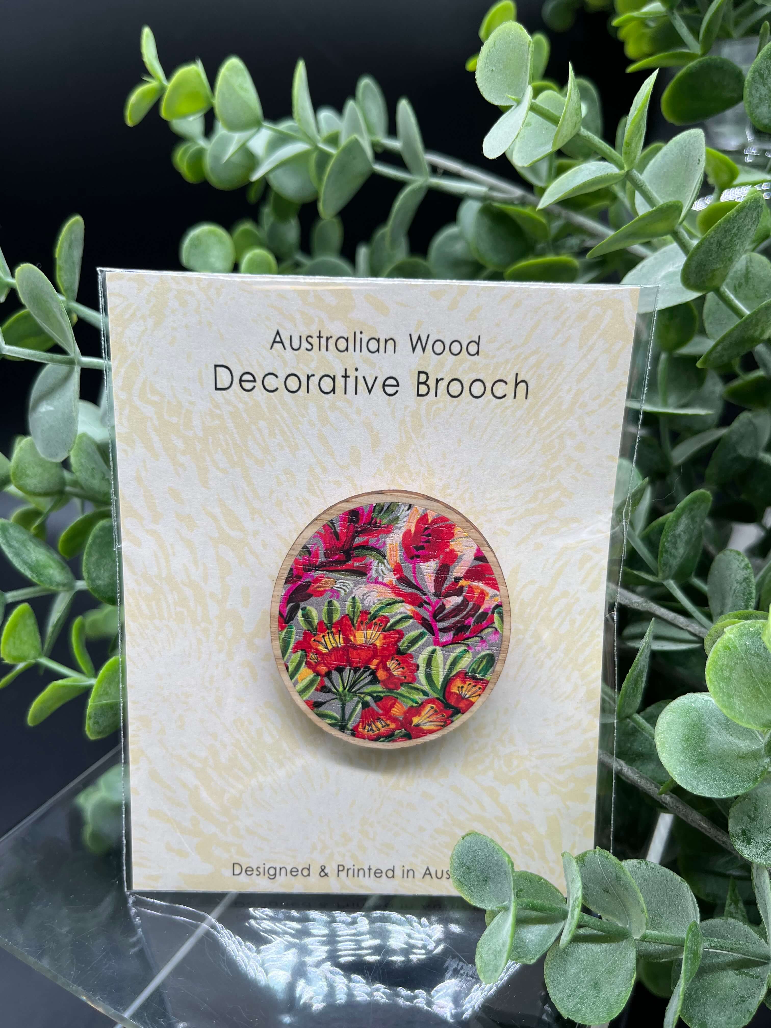 Australian Wooden Brooches