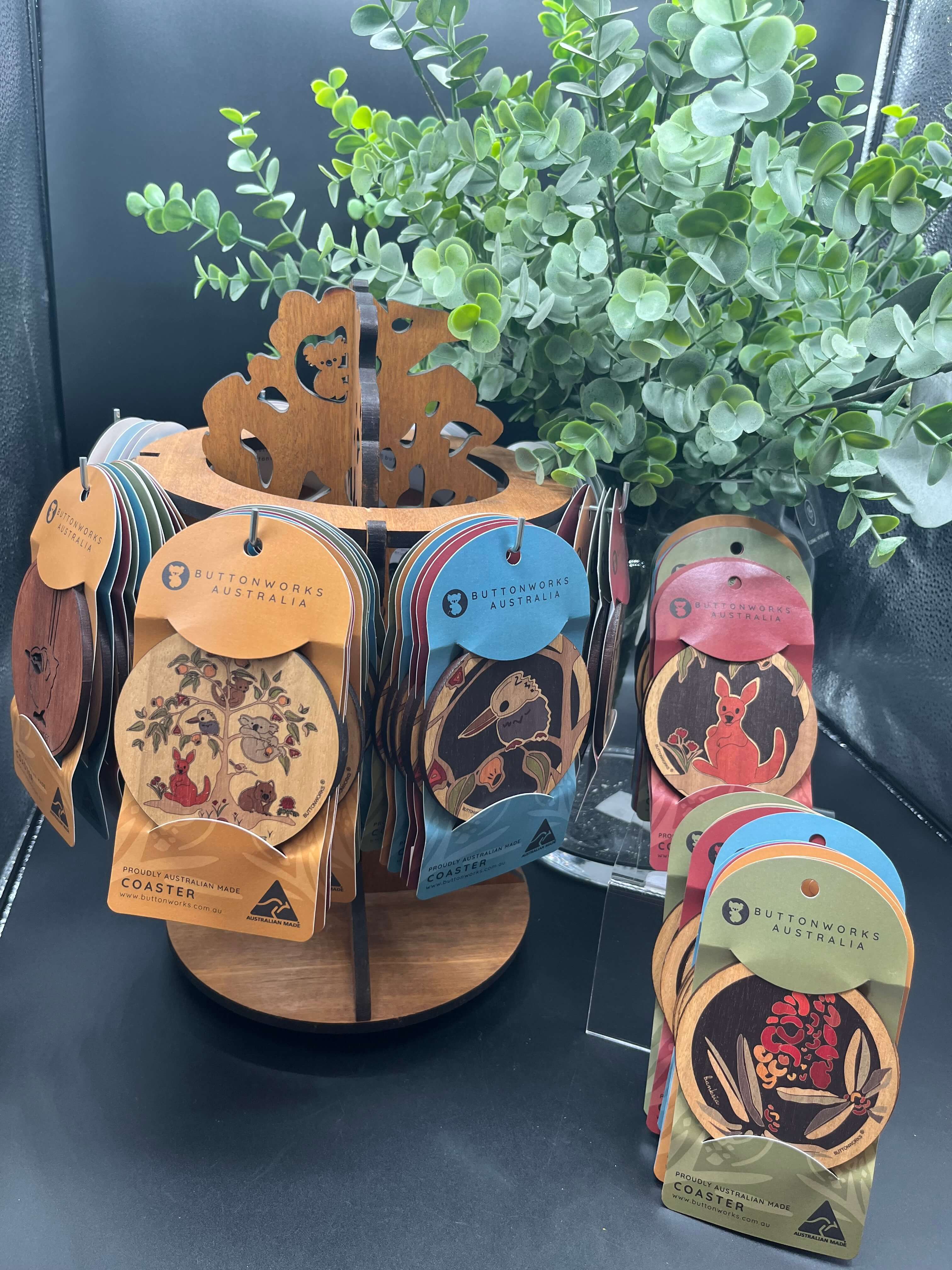 Australian Individual Wooden Coasters