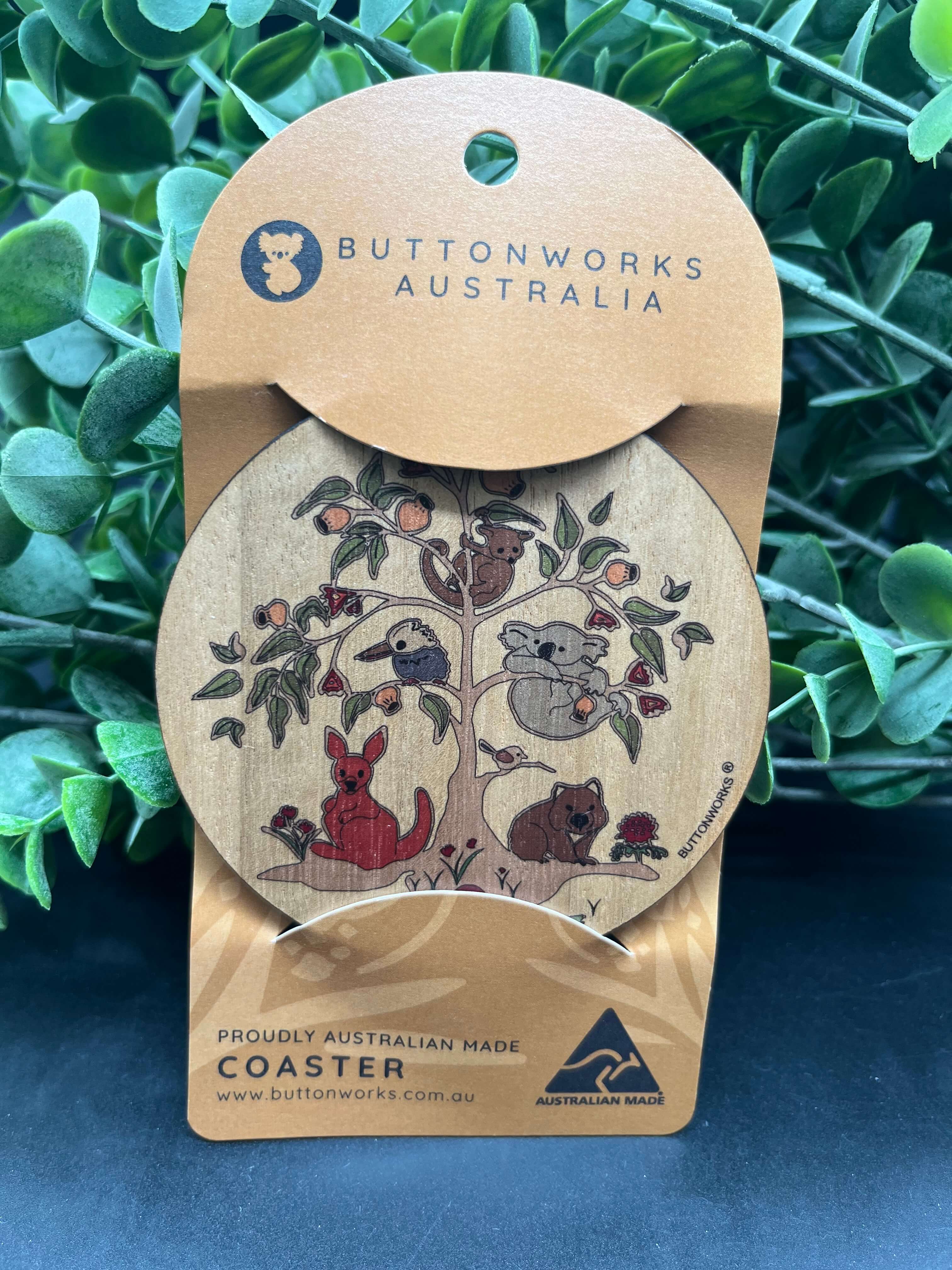 Australian Individual Wooden Coasters