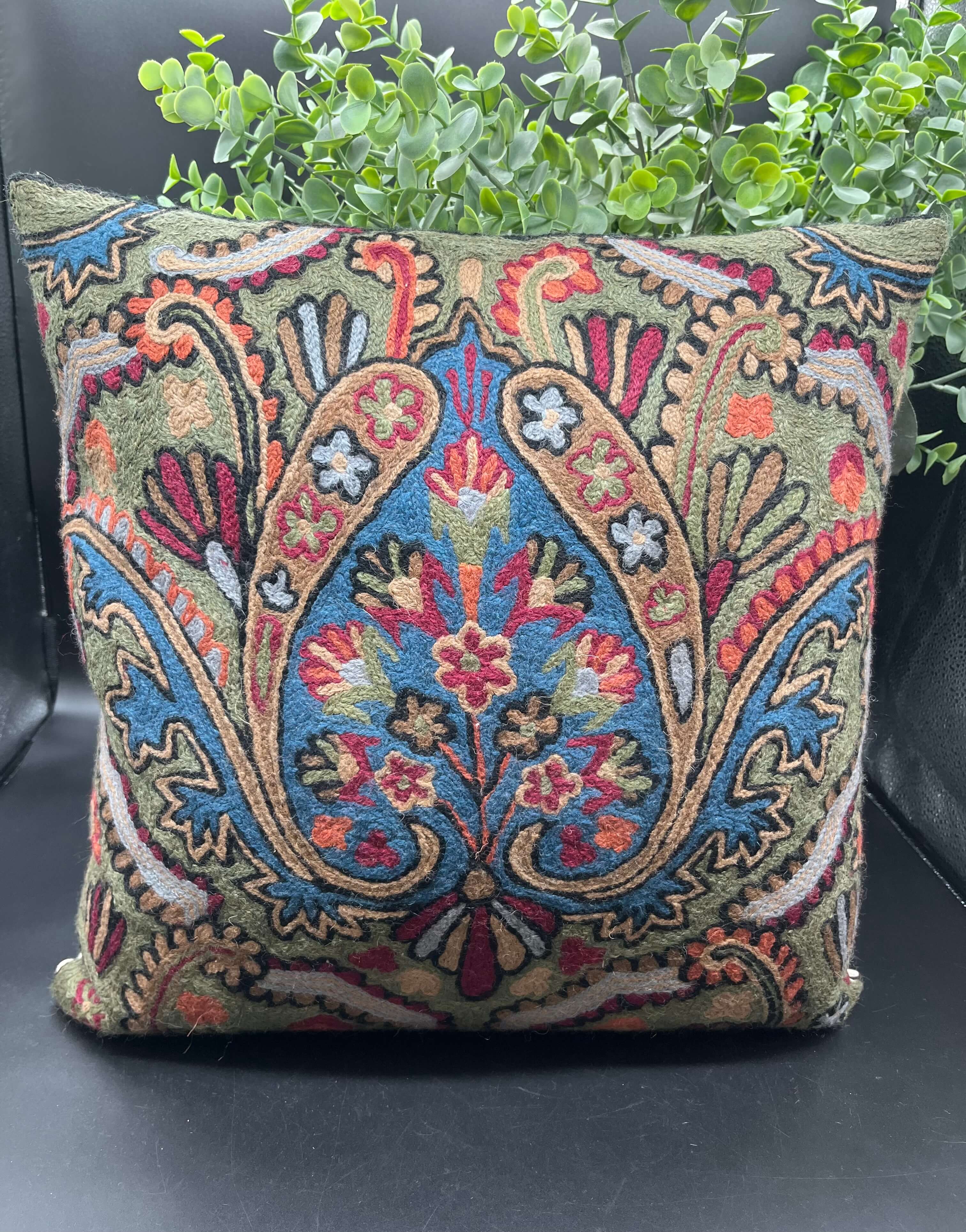 Handmade Chain Stitched Cushion Covers