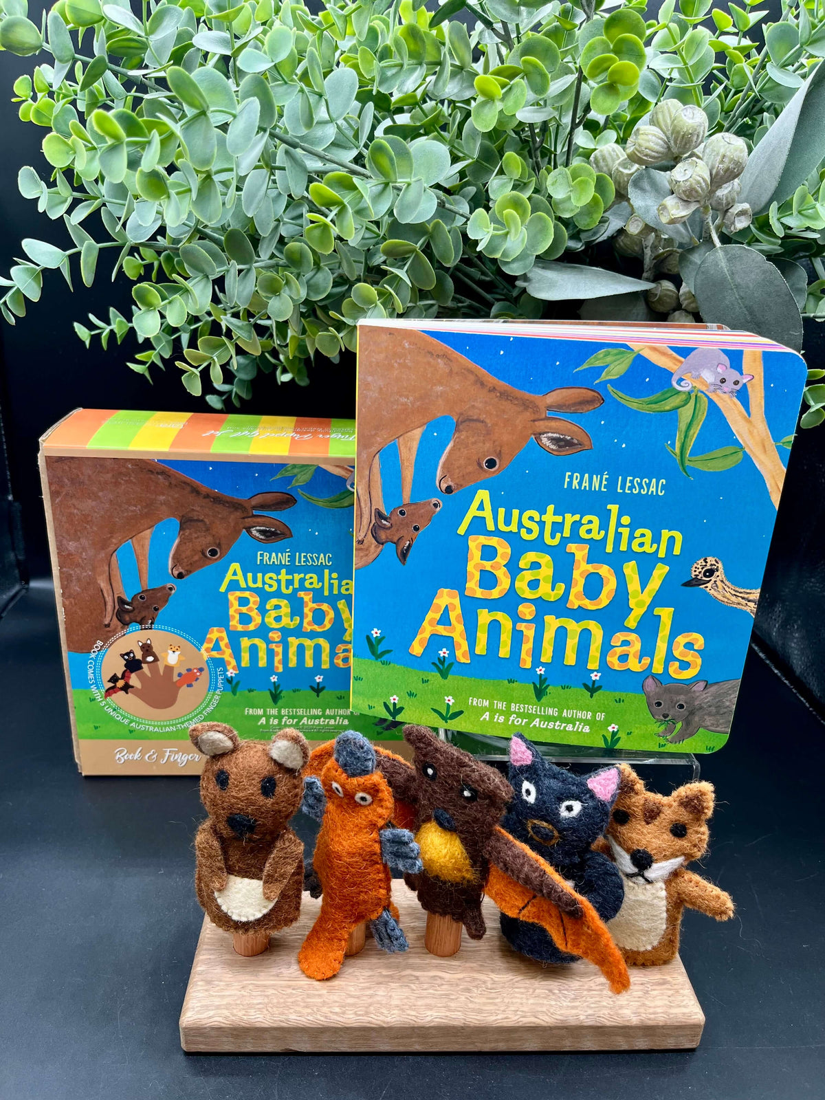 Australian Finger Puppets and Book Set
