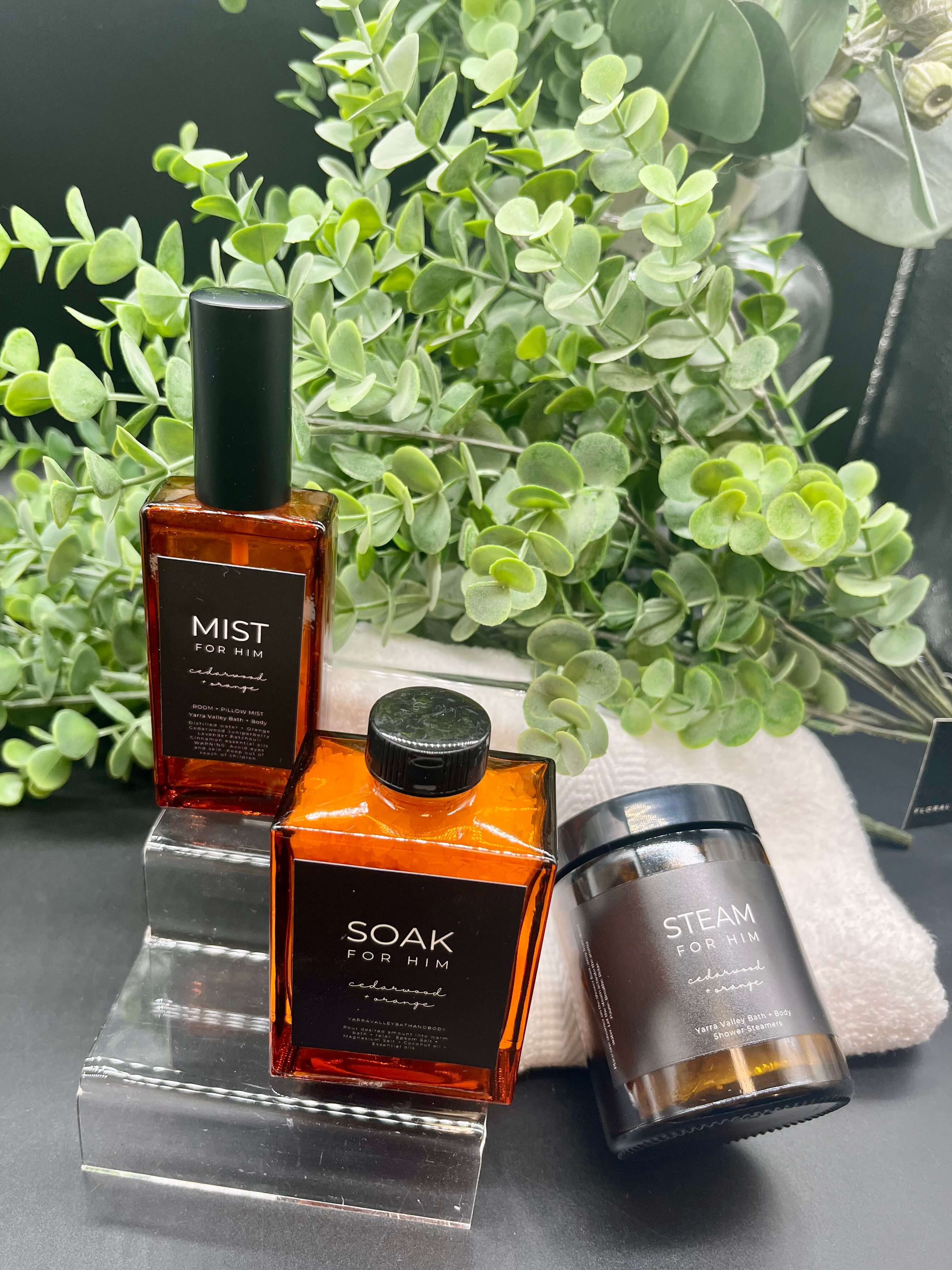 Men's Steam, Soak and Mist Range
