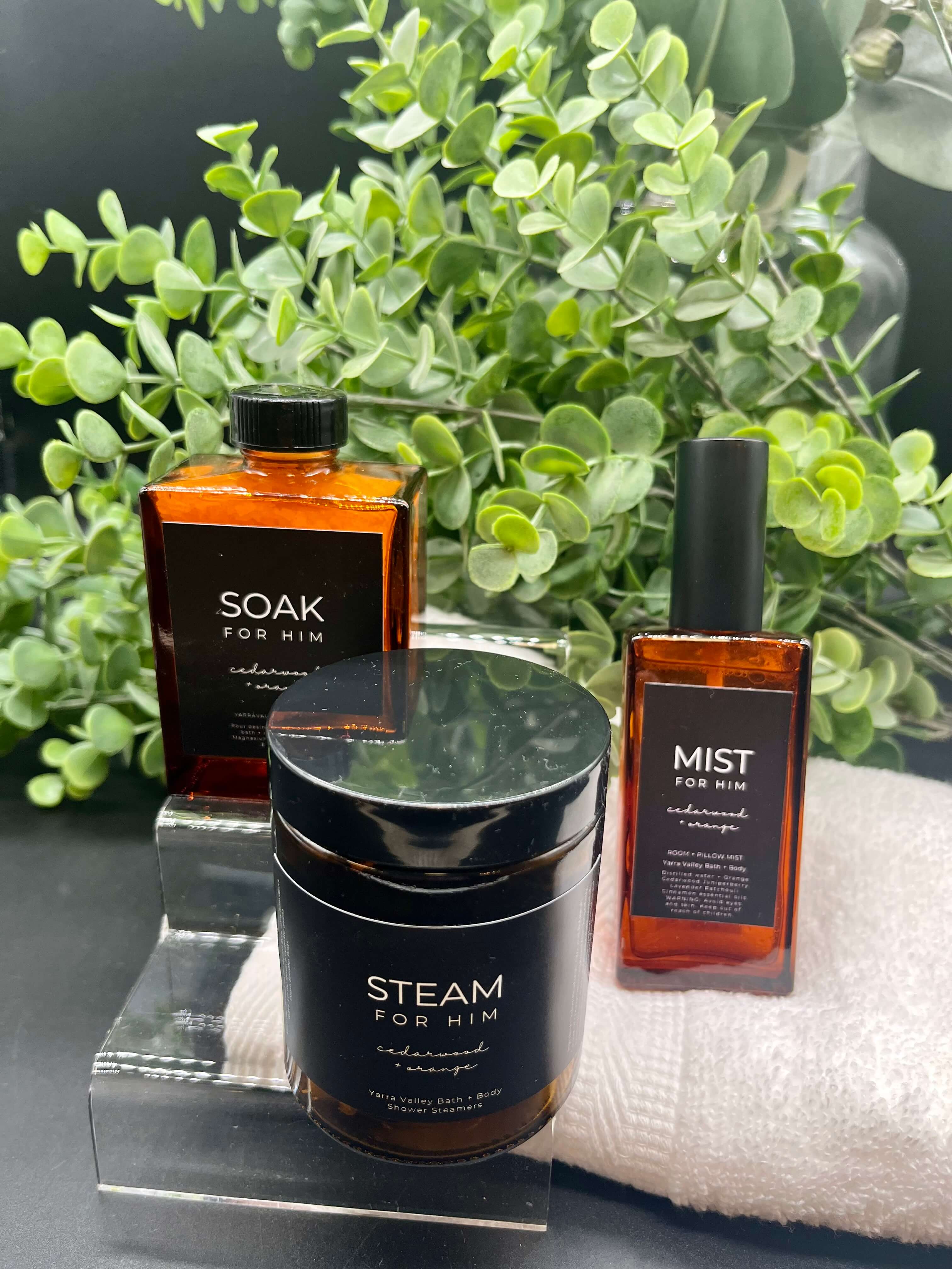Men's Steam, Soak and Mist Range