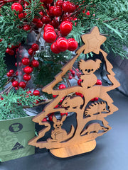 Australian Wood Carved Christmas Tree