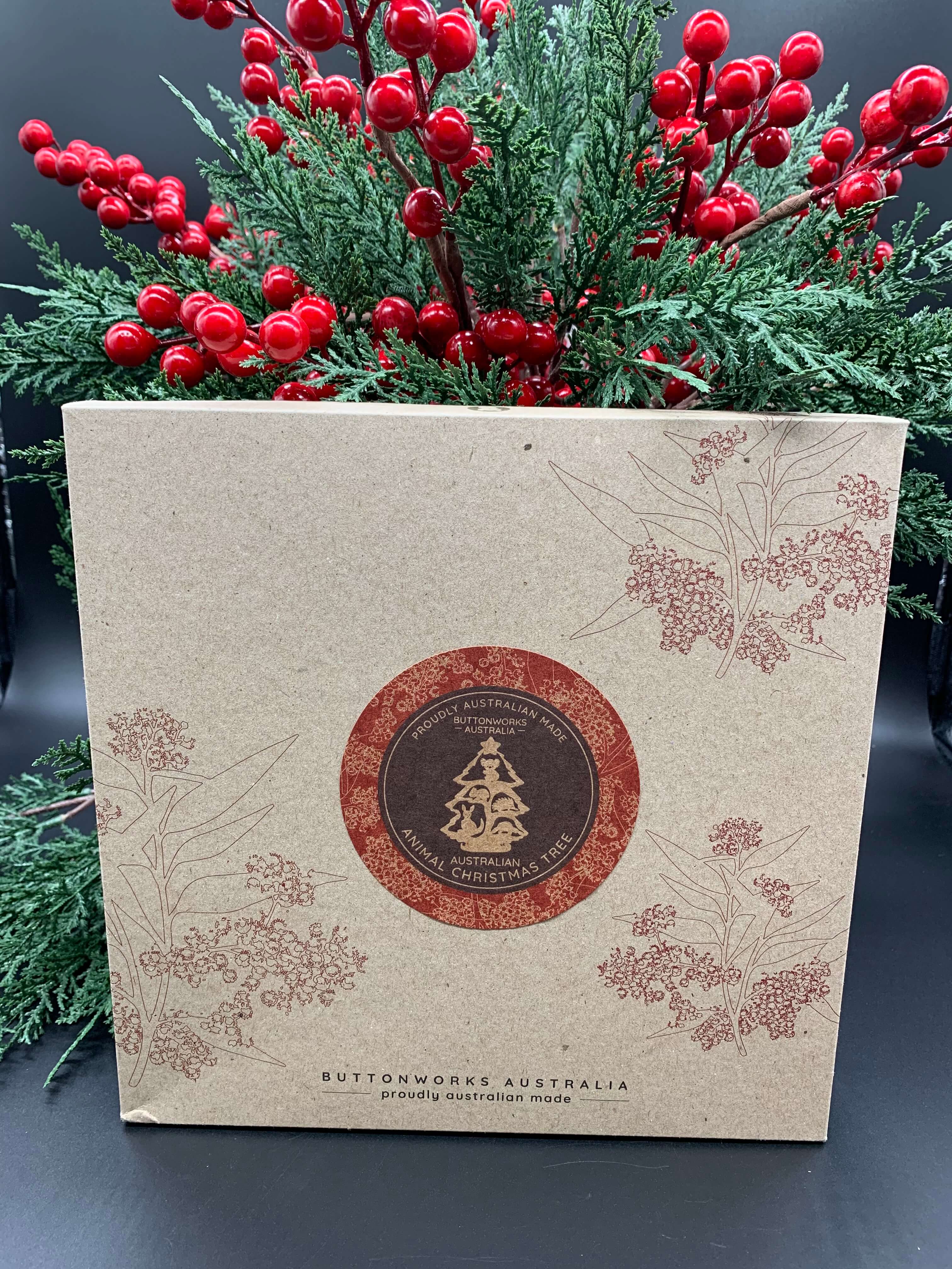 Australian Wood Carved Christmas Tree