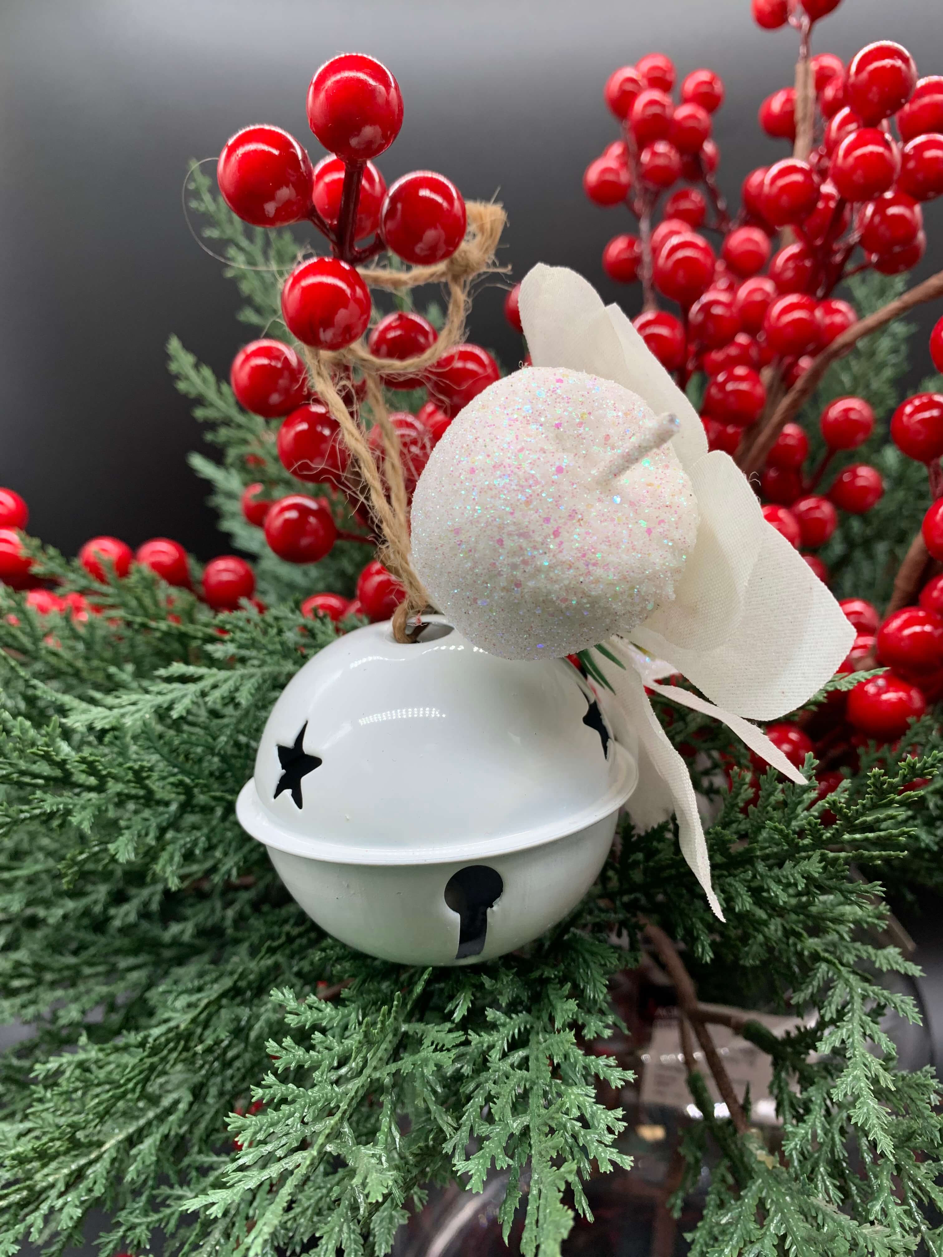 Christmas White Bell Ornament