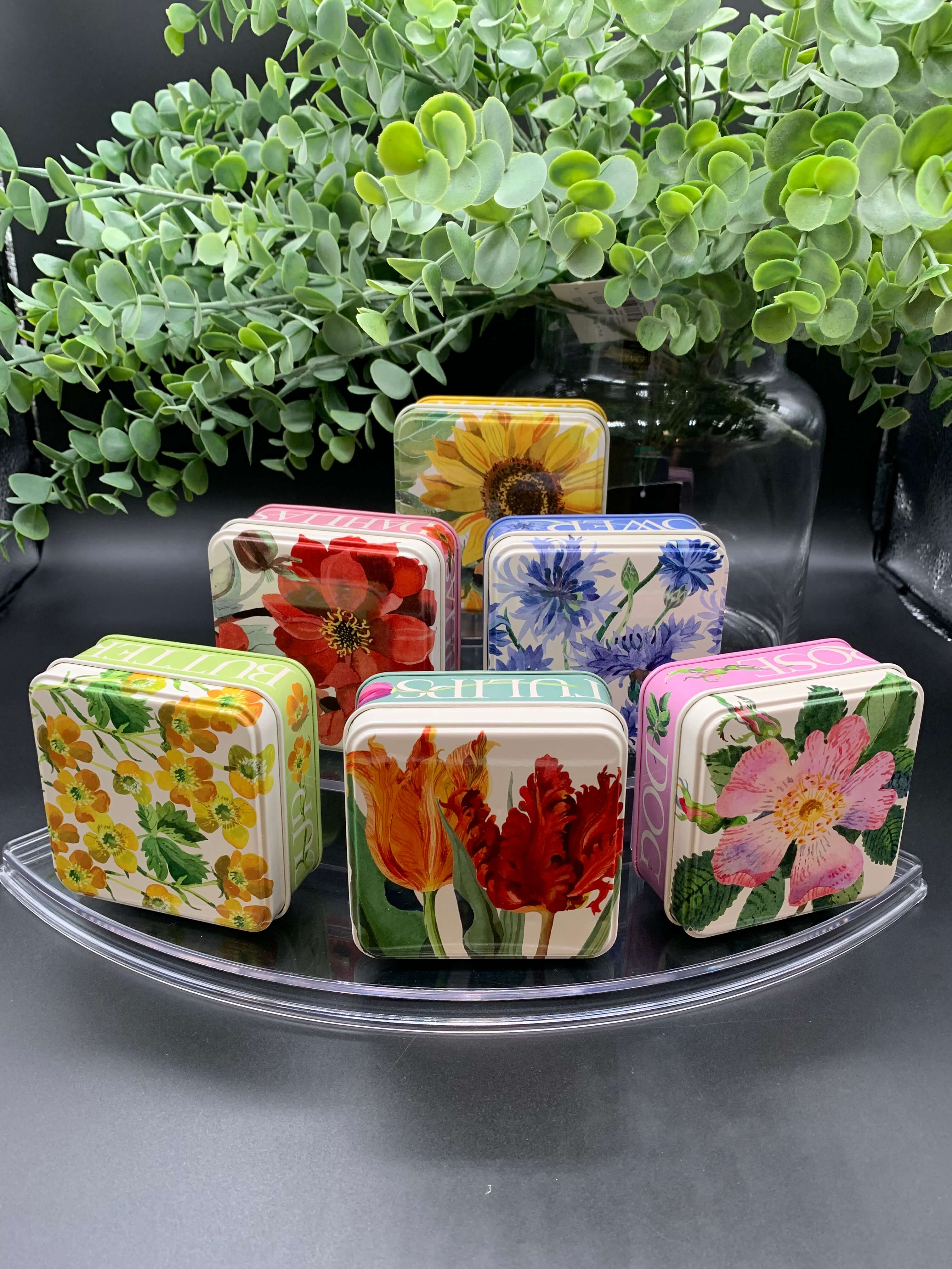 Floral Square Tins