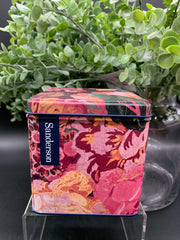 Rose and Peony Square Tin Canisters
