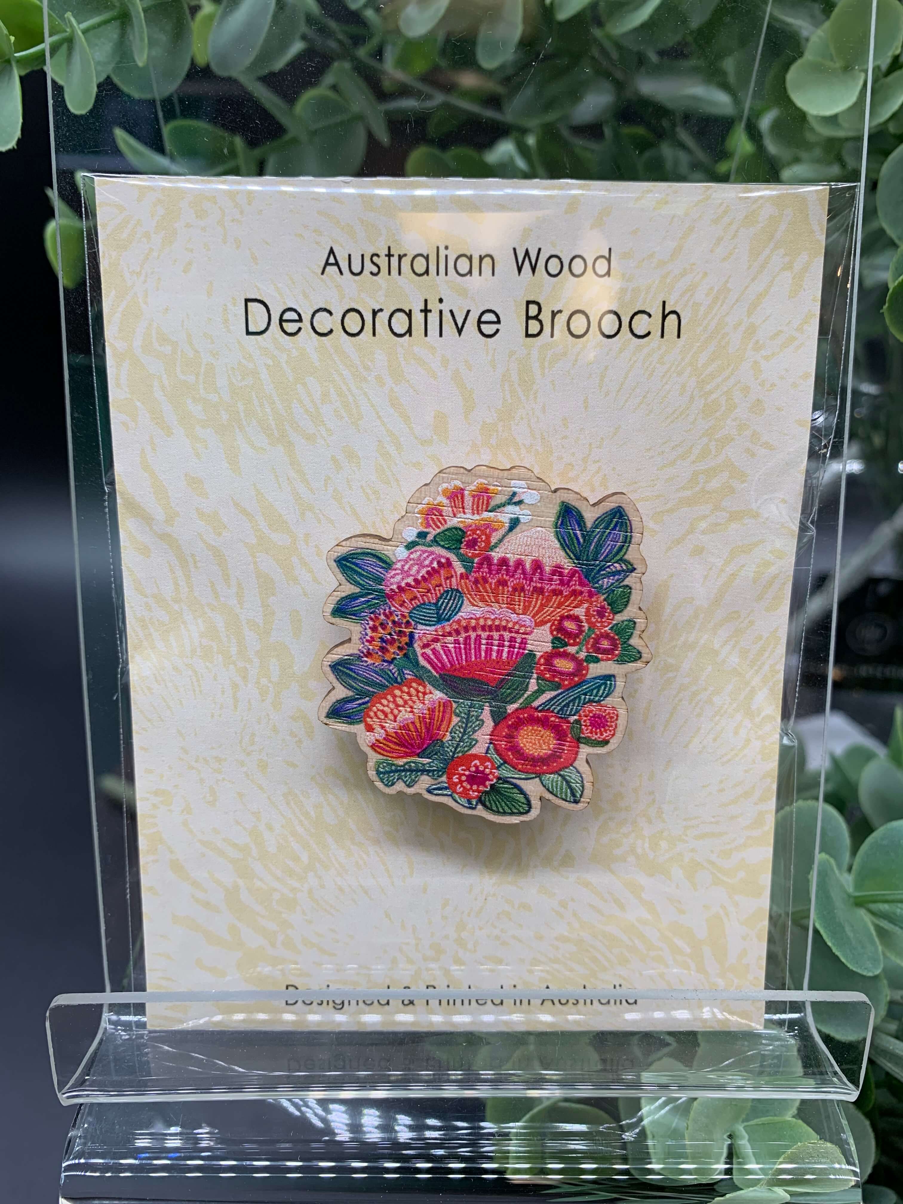 Australian Wooden Brooches