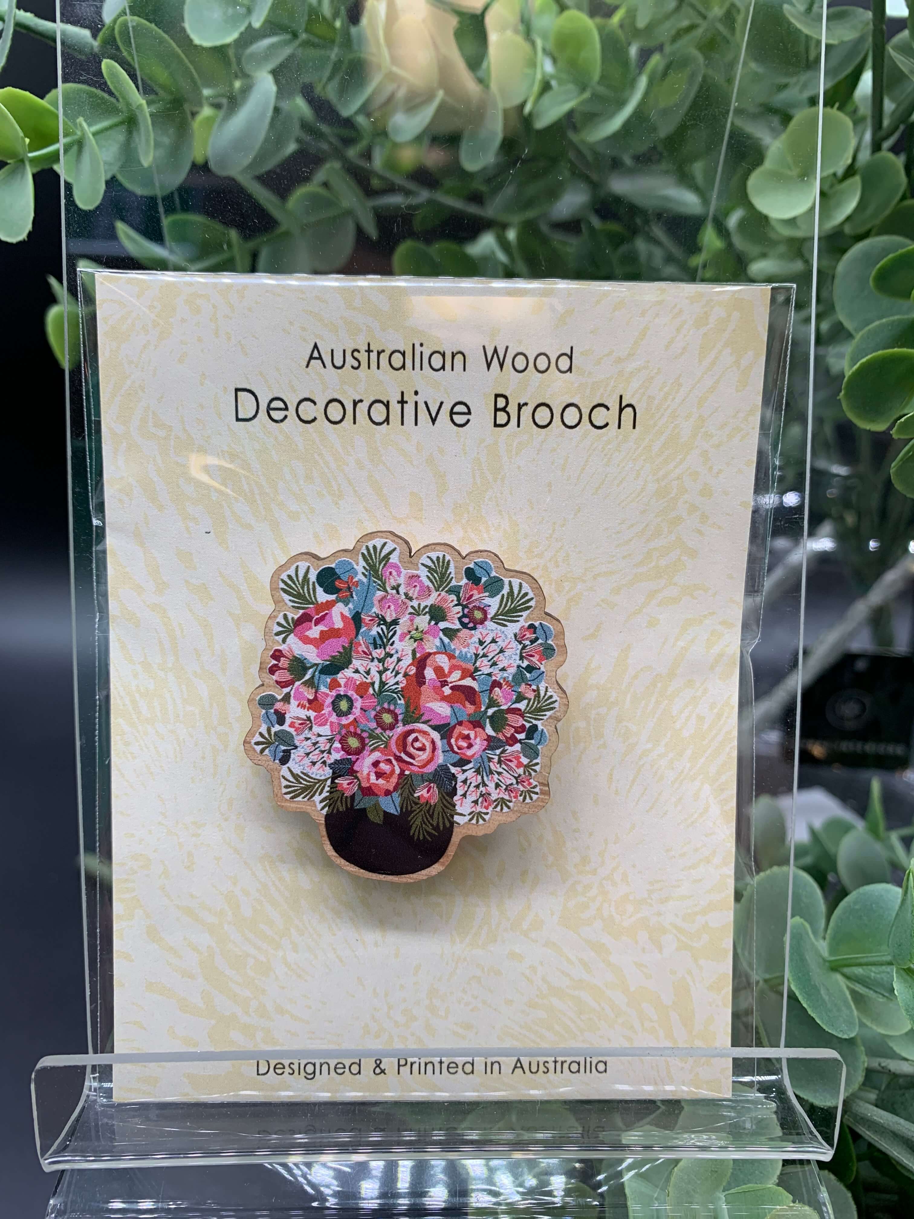 Australian Wooden Brooches