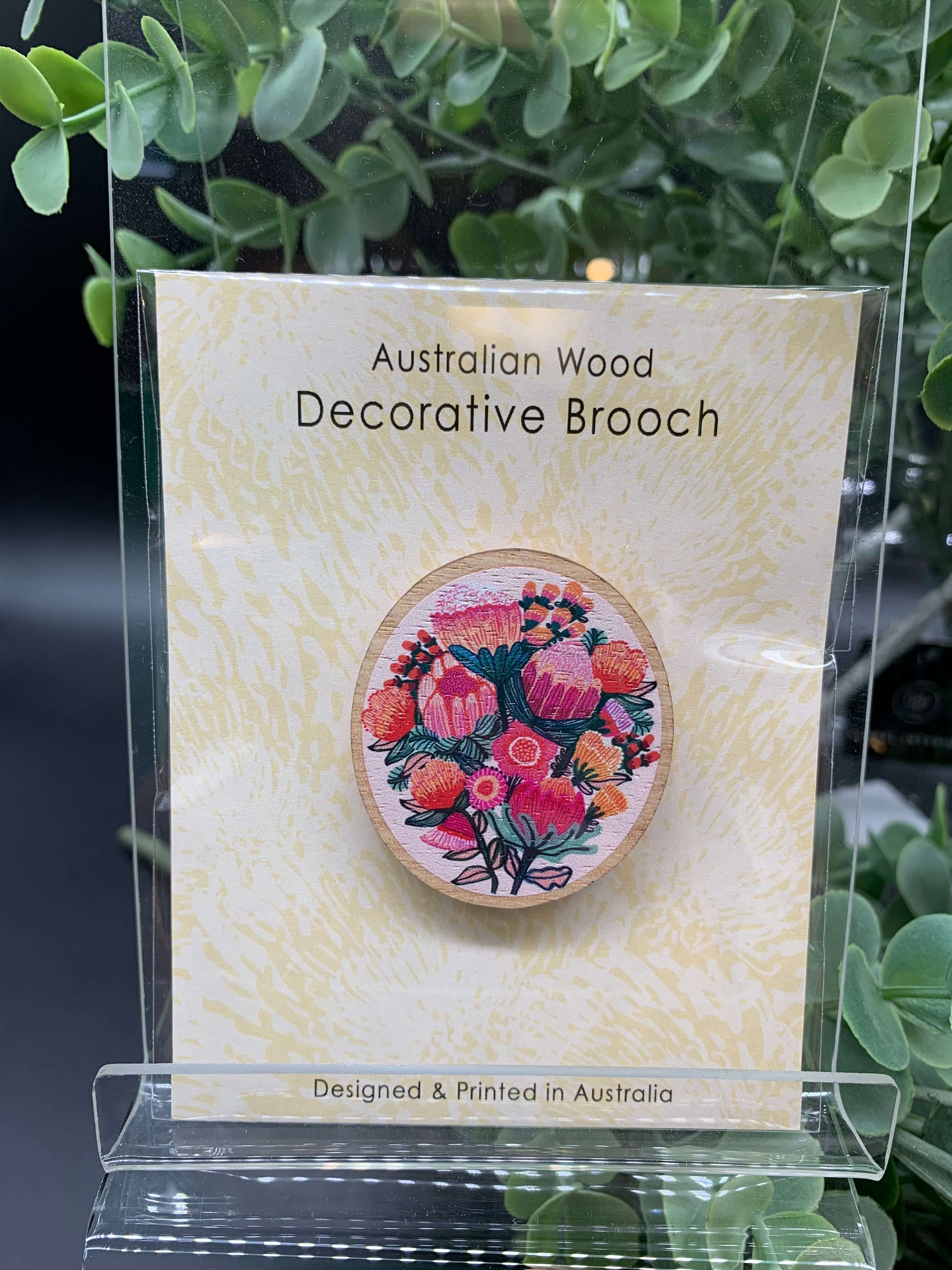 Australian Wooden Brooches