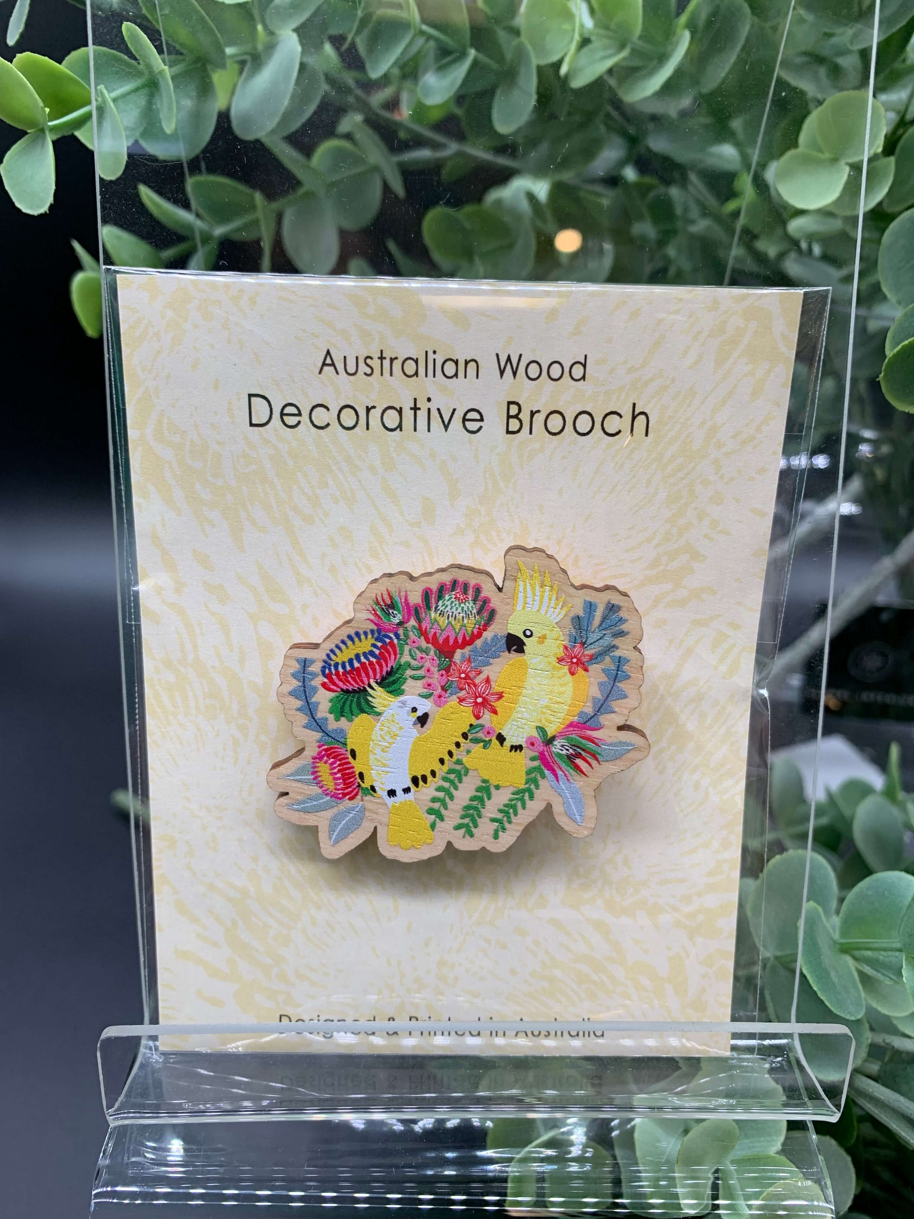 Australian Wooden Brooches