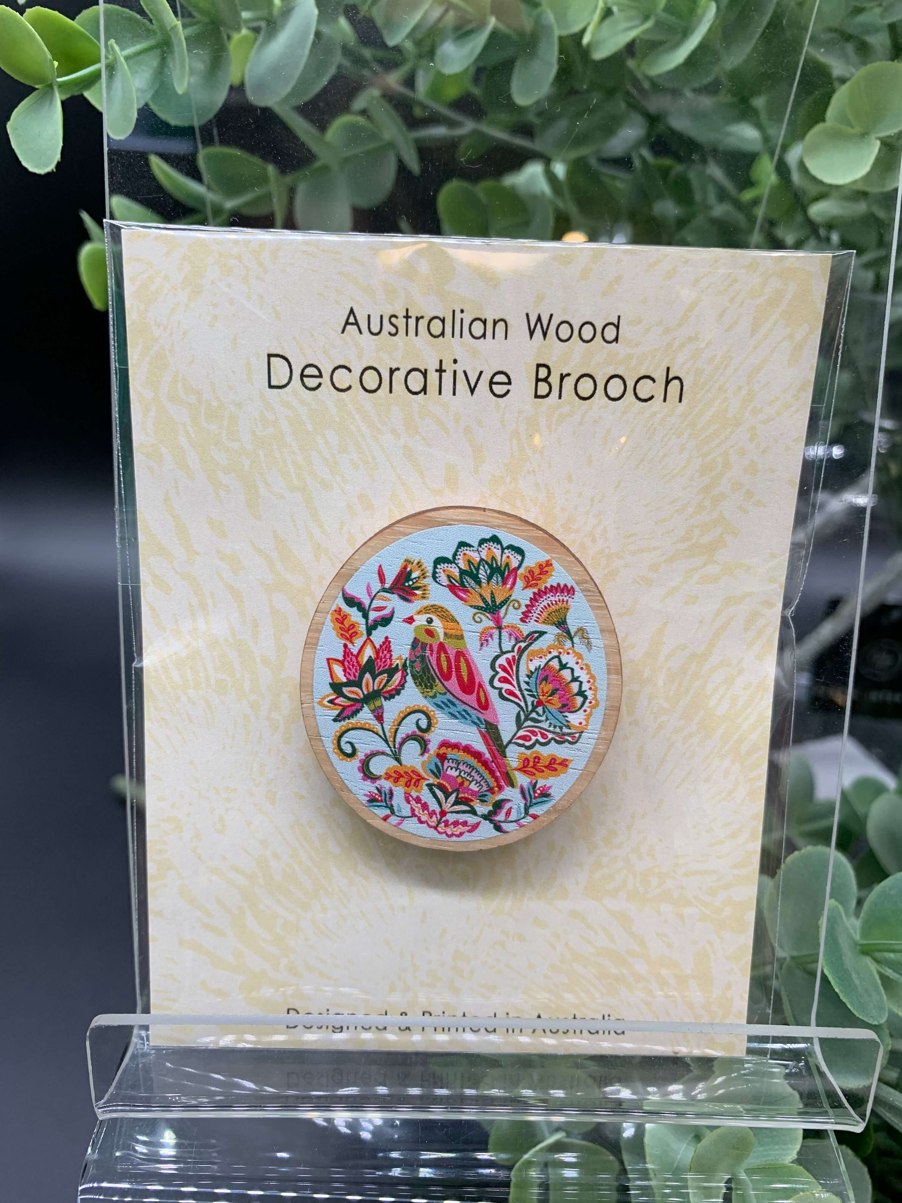 Australian Wooden Brooches