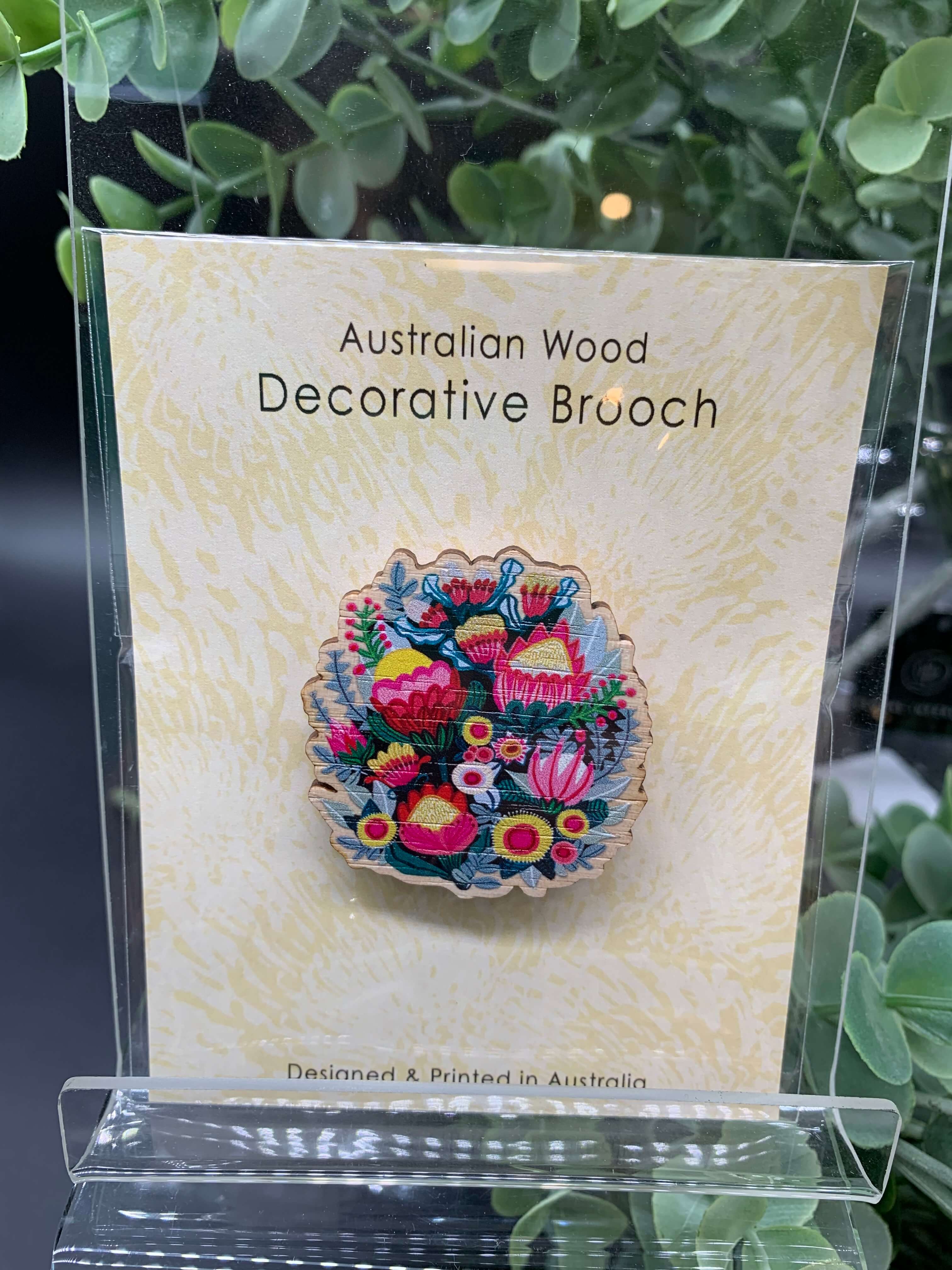 Australian Wooden Brooches