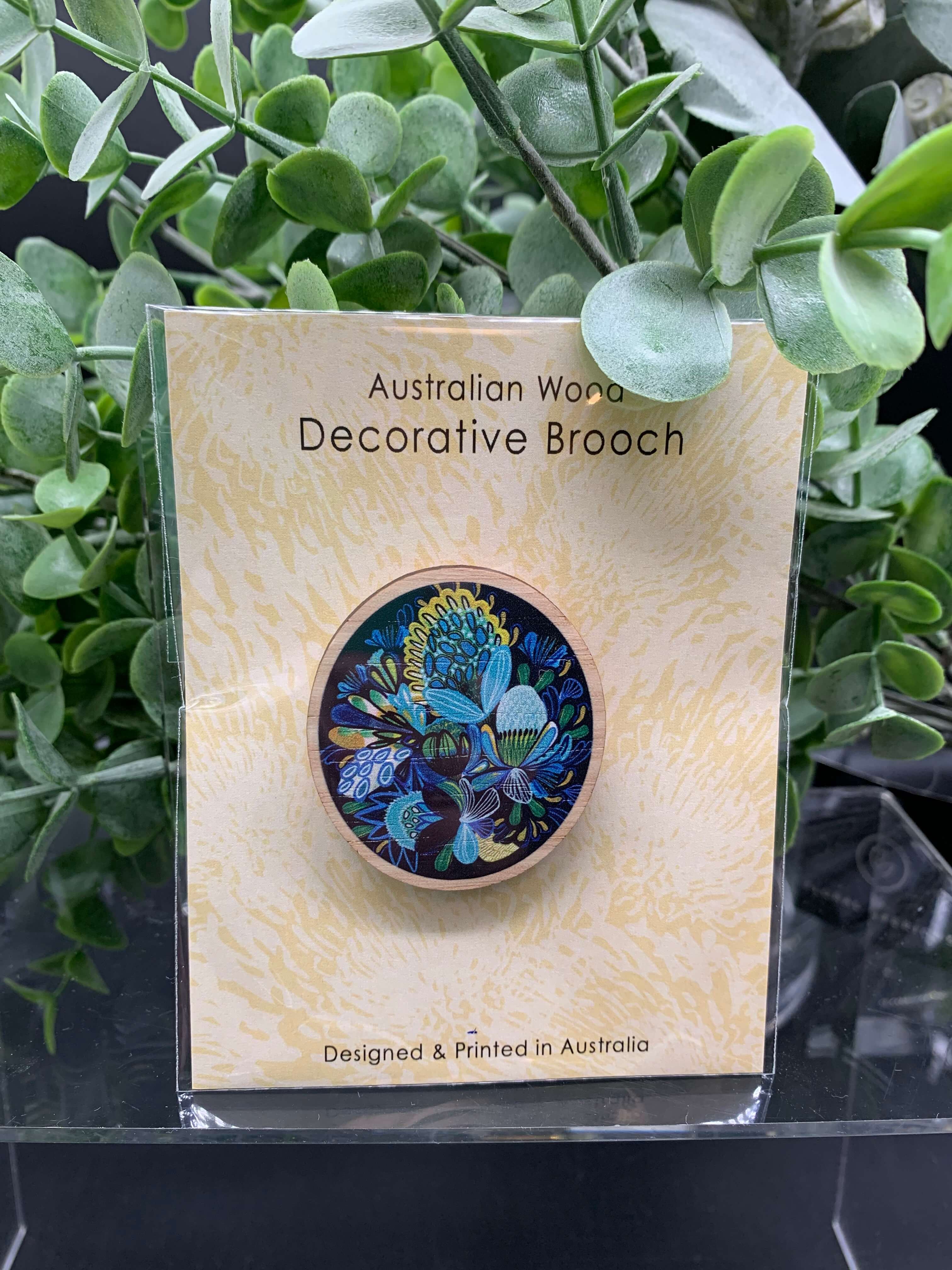 Australian Wooden Brooches