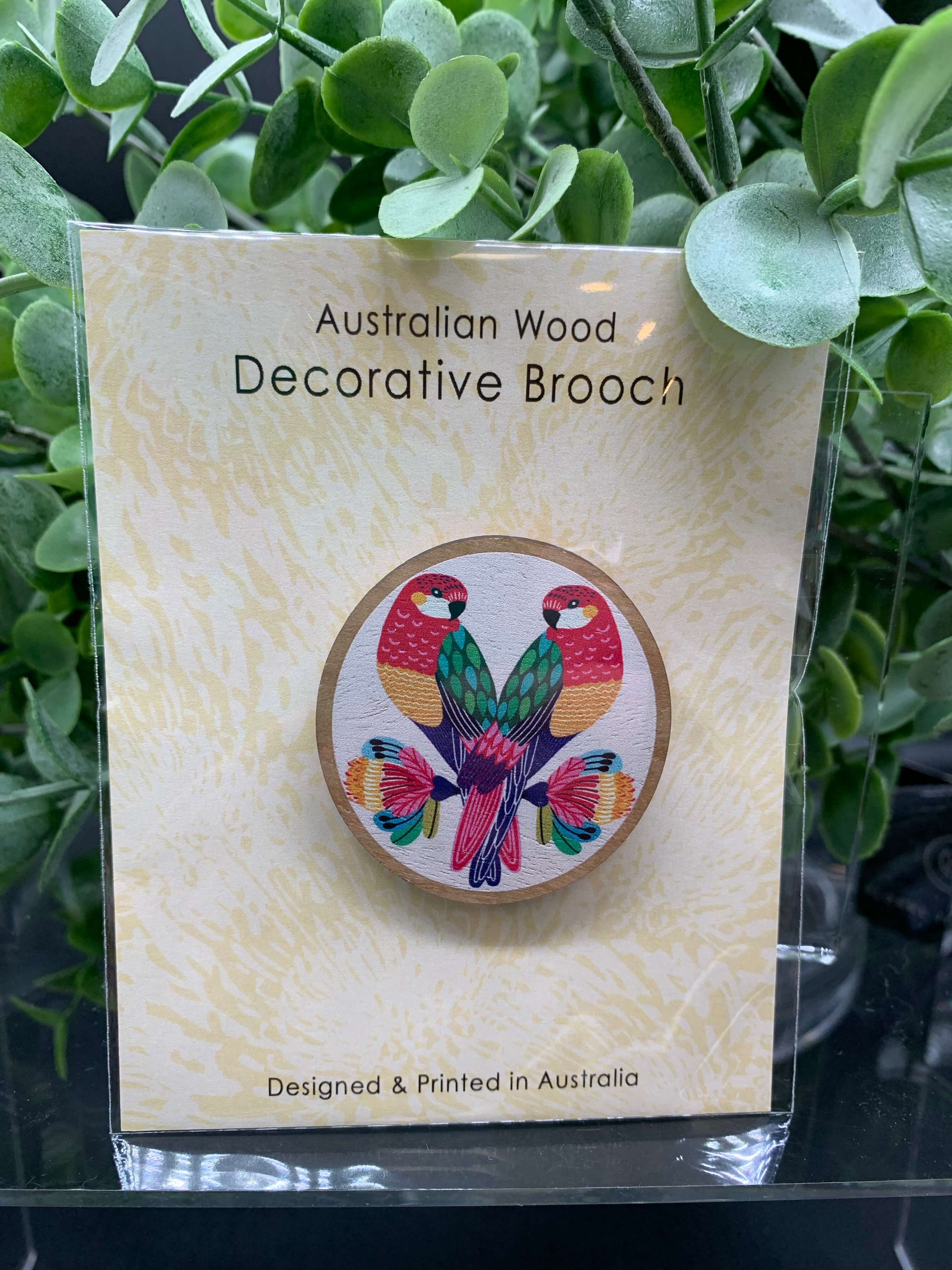 Australian Wooden Brooches