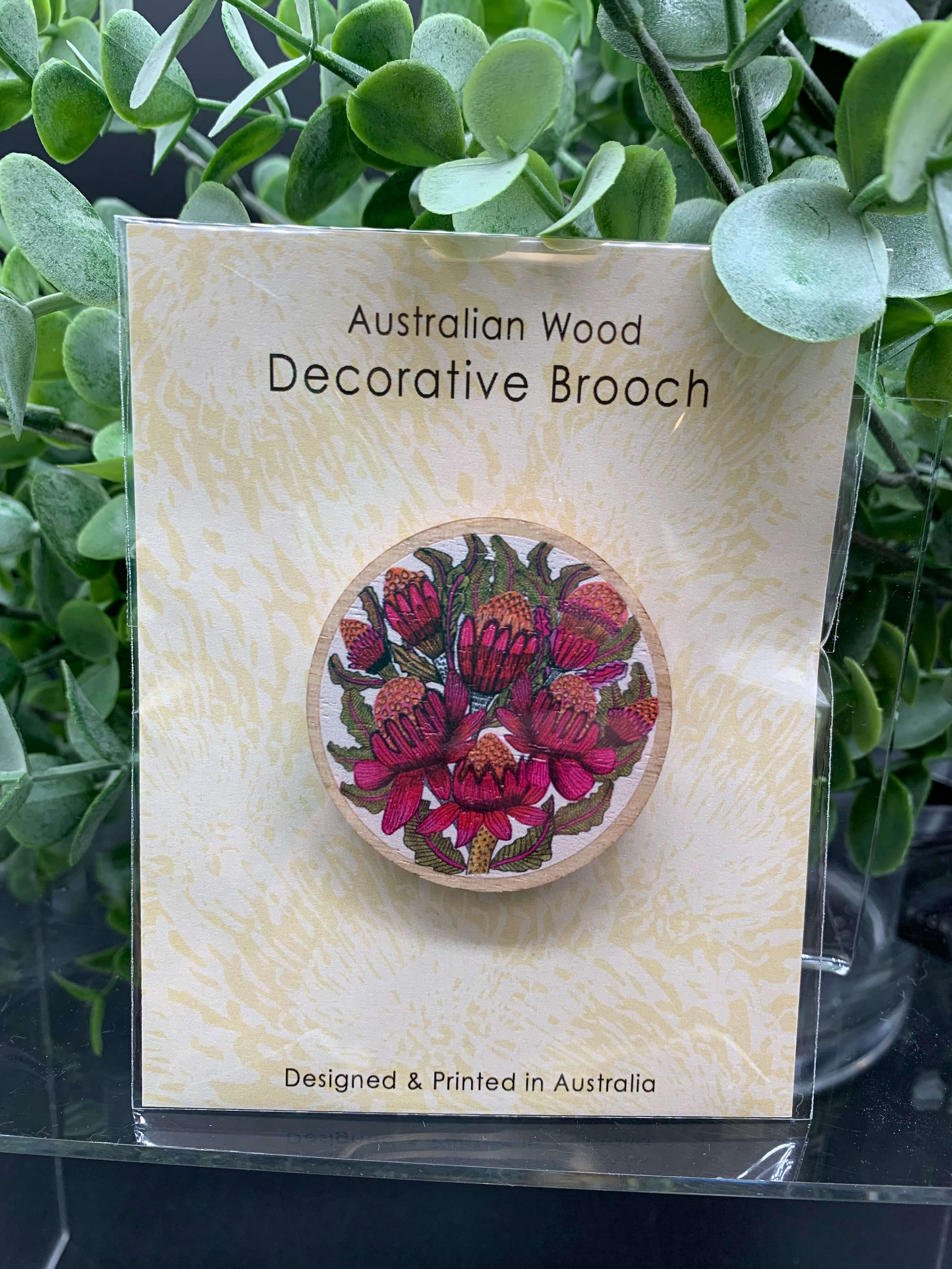 Australian Wooden Brooches