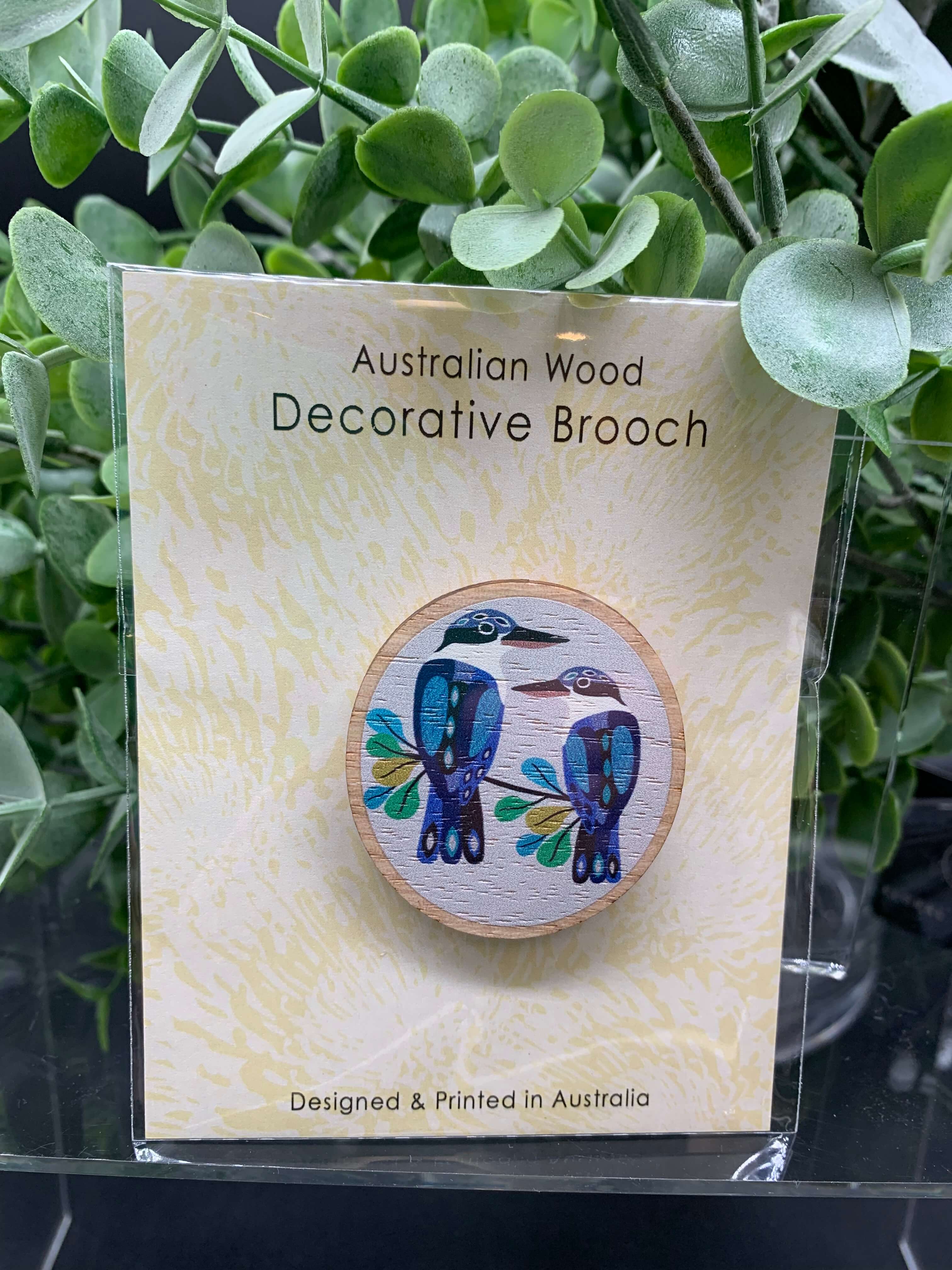 Australian Wooden Brooches