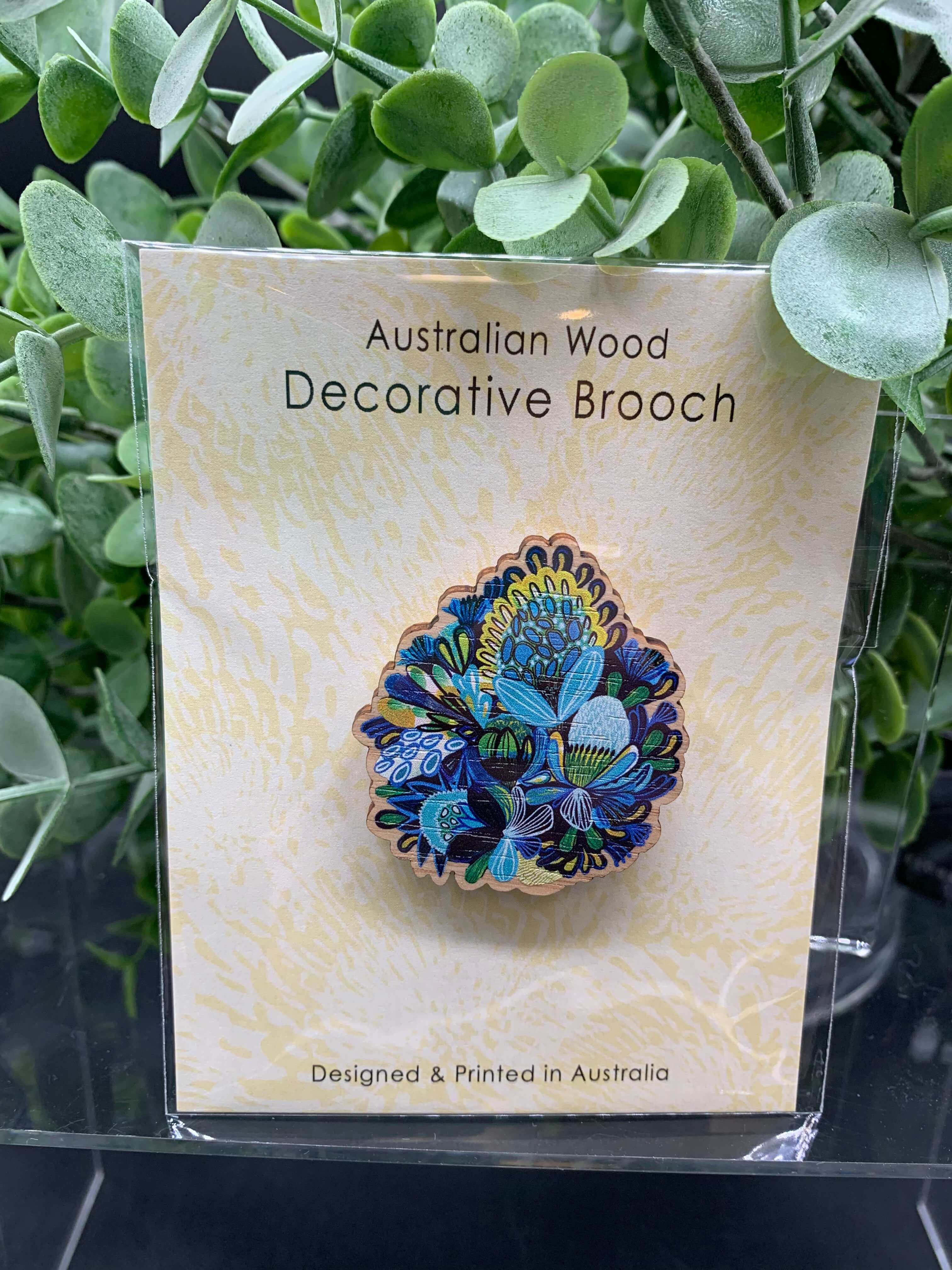 Australian Wooden Brooches