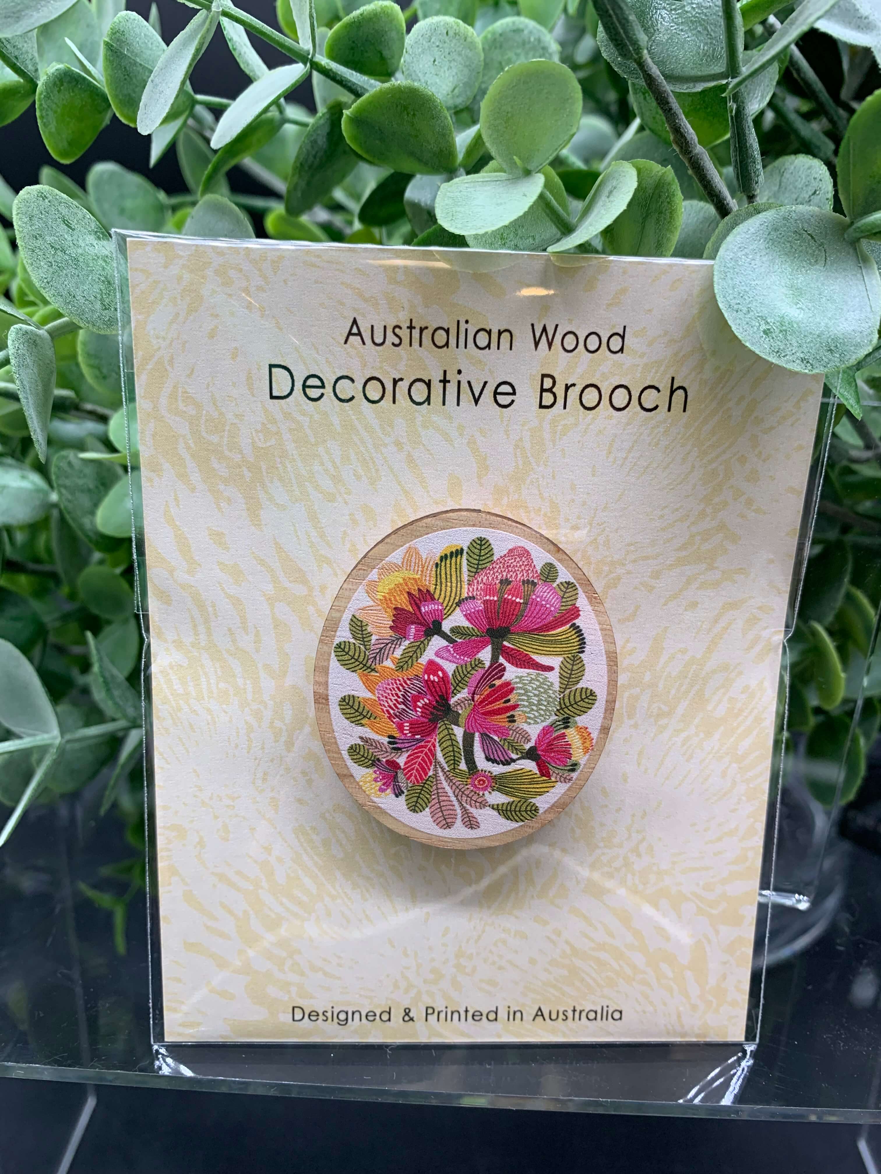 Australian Wooden Brooches