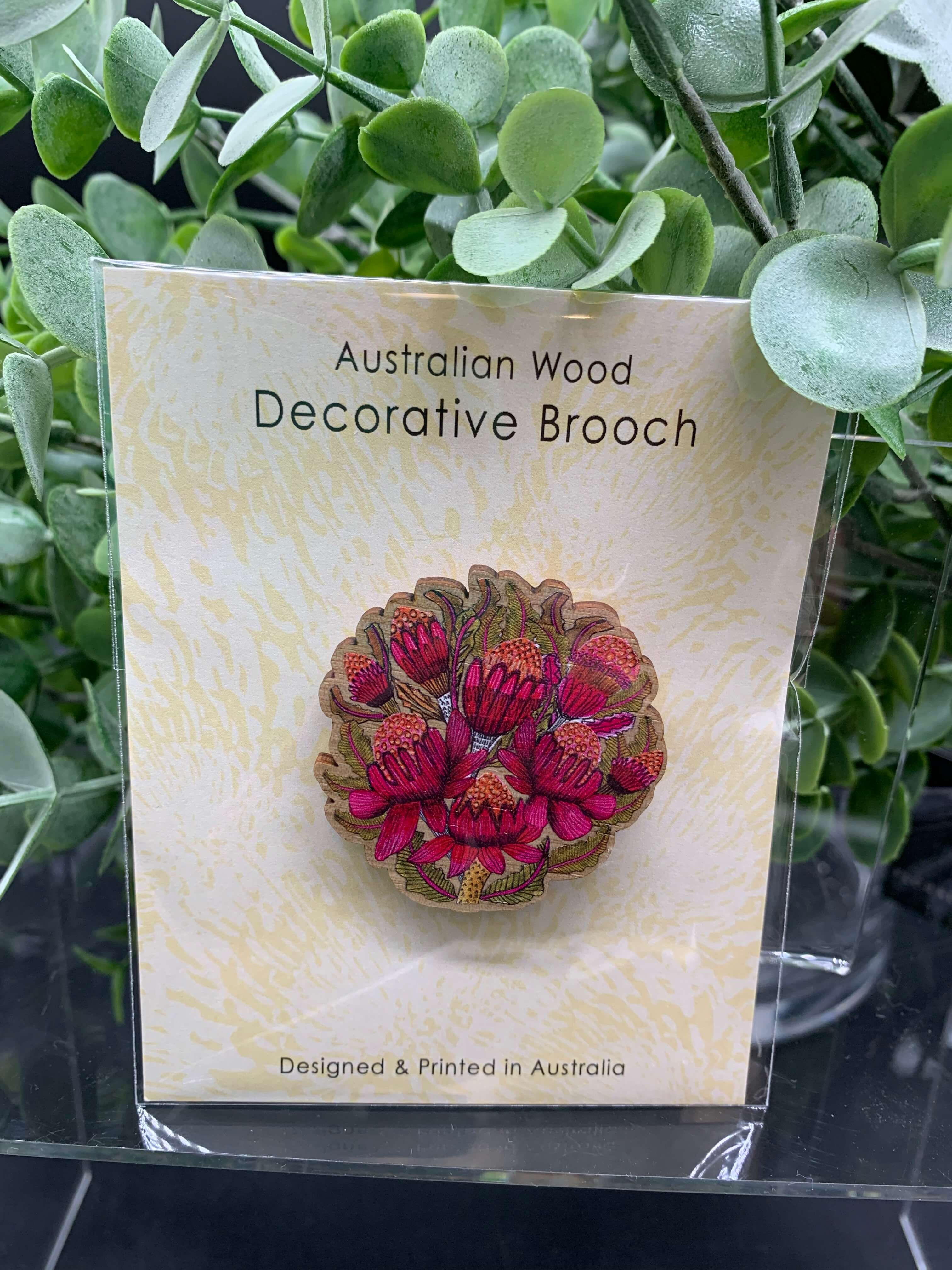Australian Wooden Brooches