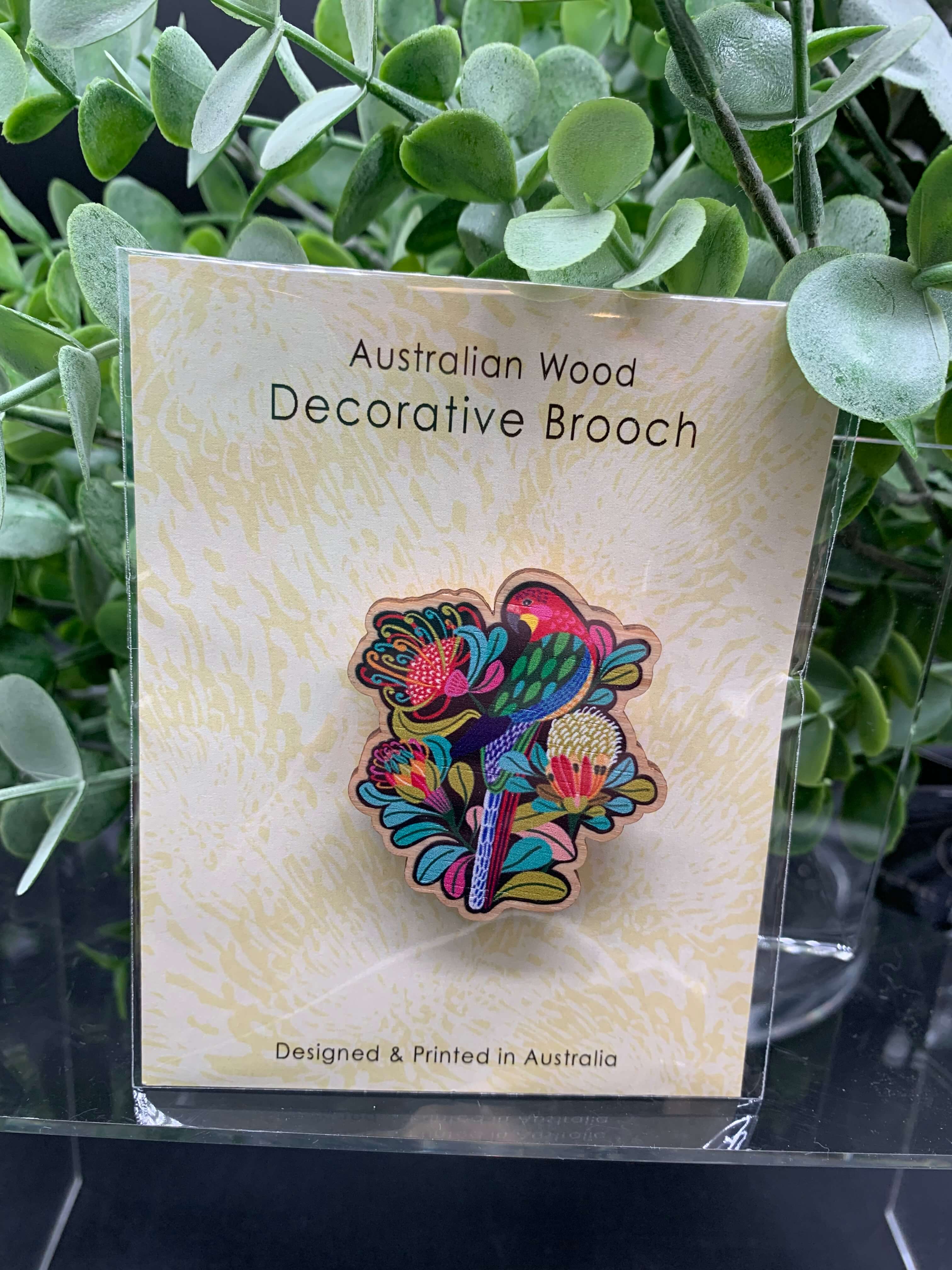Australian Wooden Brooches