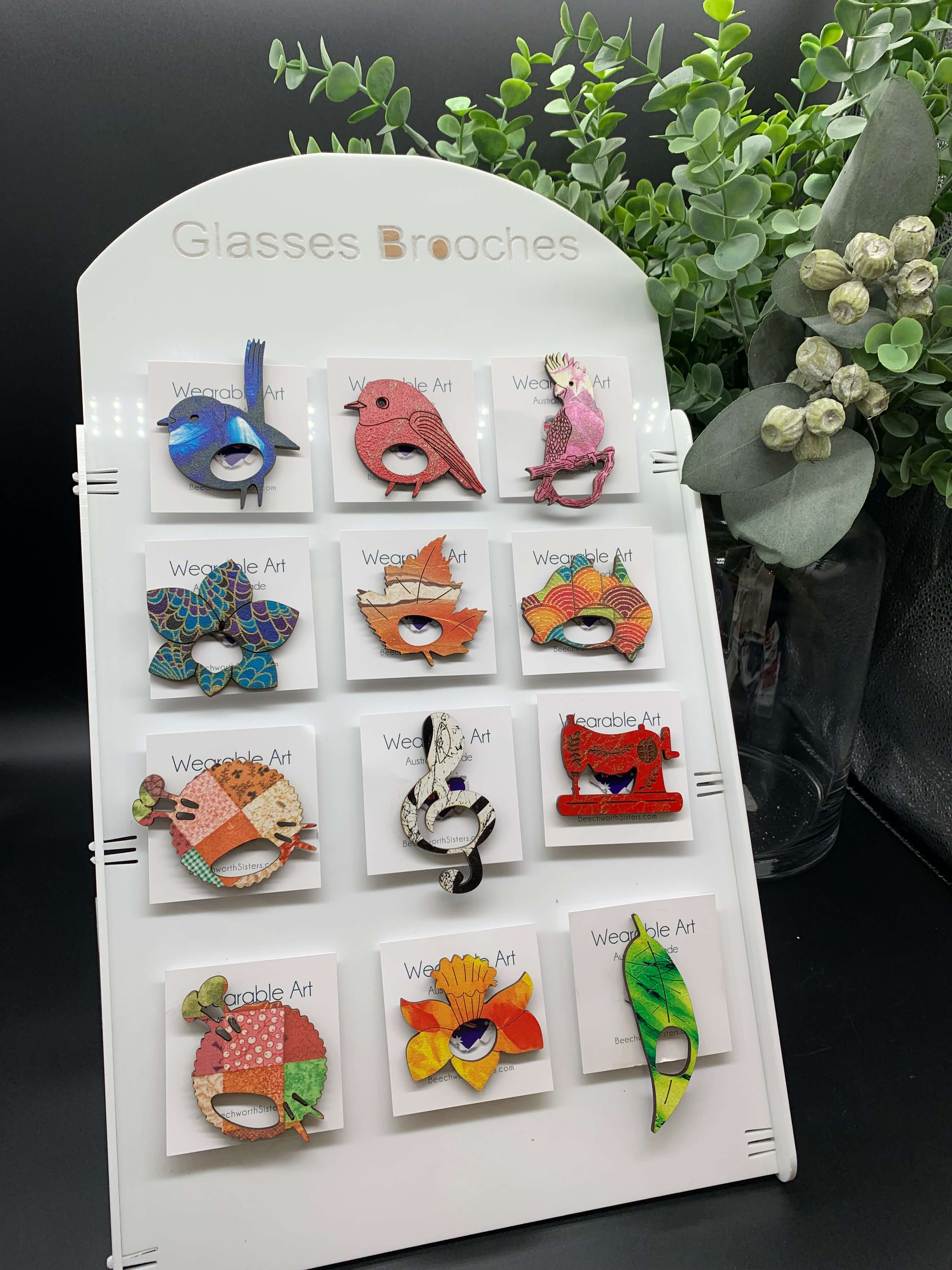 Glasses Brooches