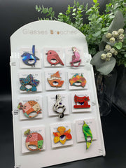 Glasses Brooches
