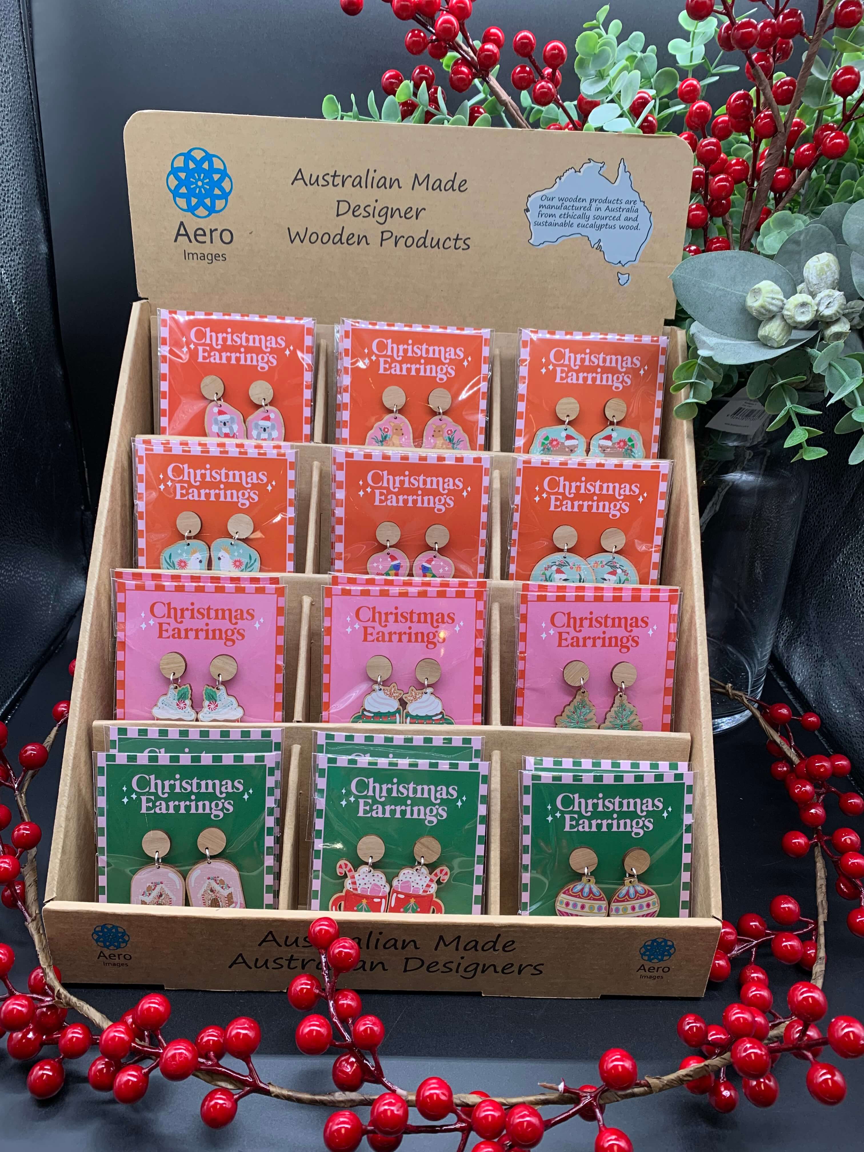 Australian Christmas Earrings