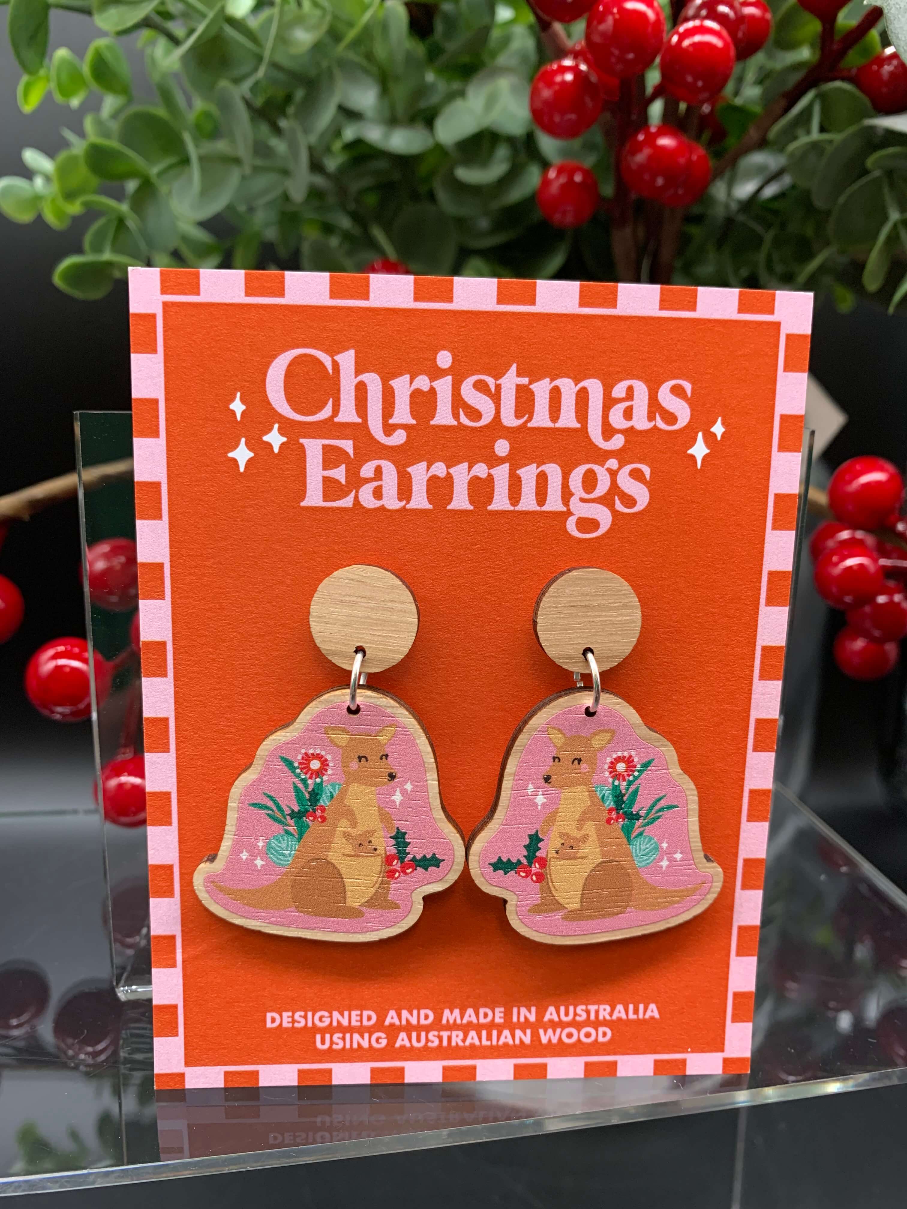 Australian Christmas Earrings