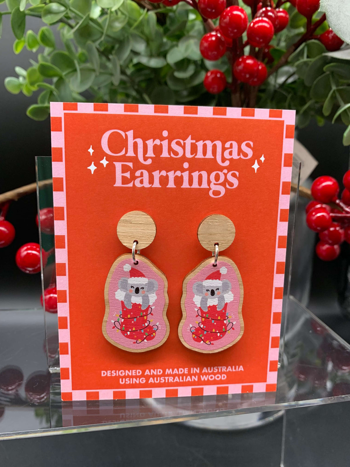 Australian Christmas Earrings