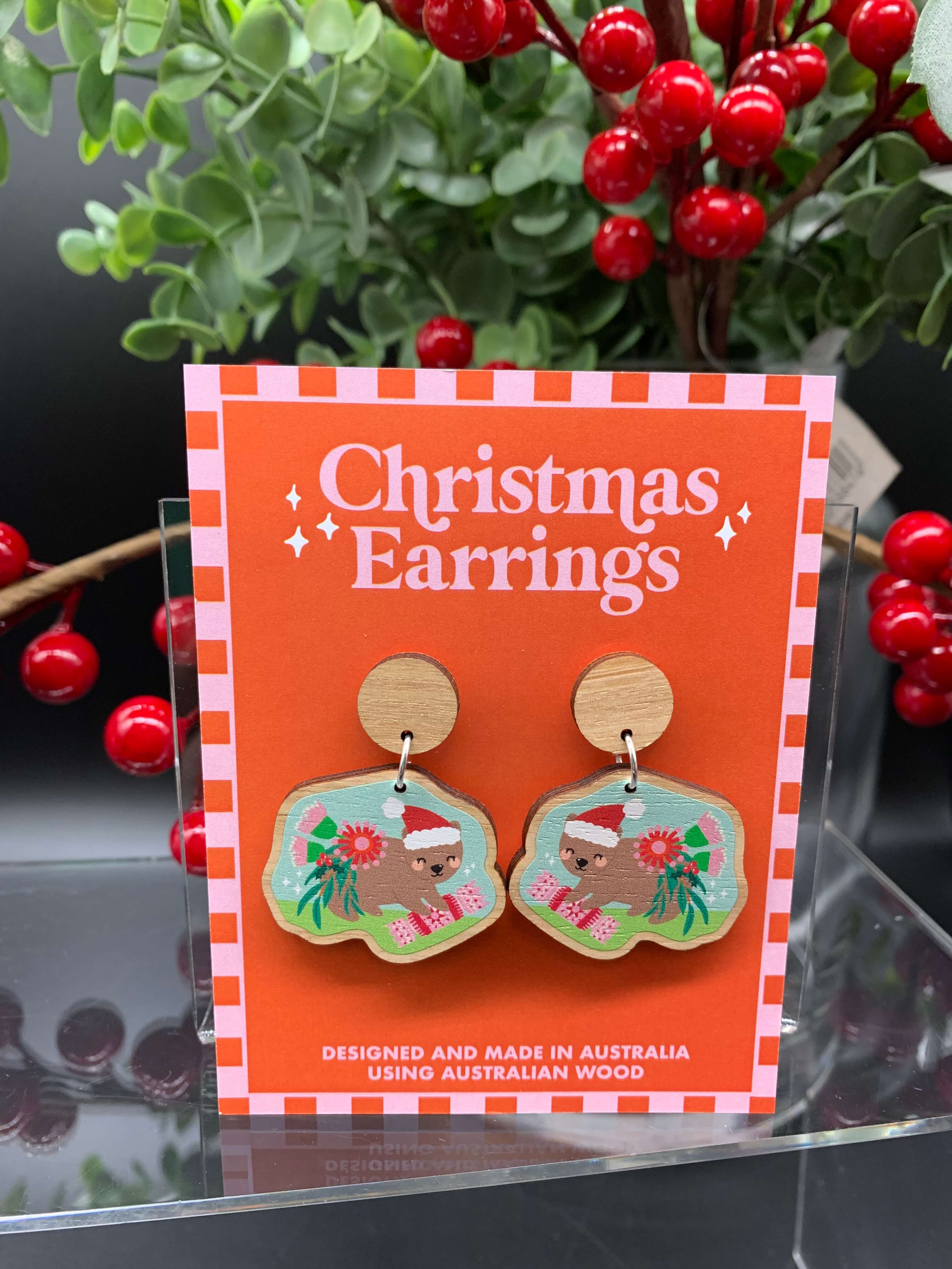 Australian Christmas Earrings