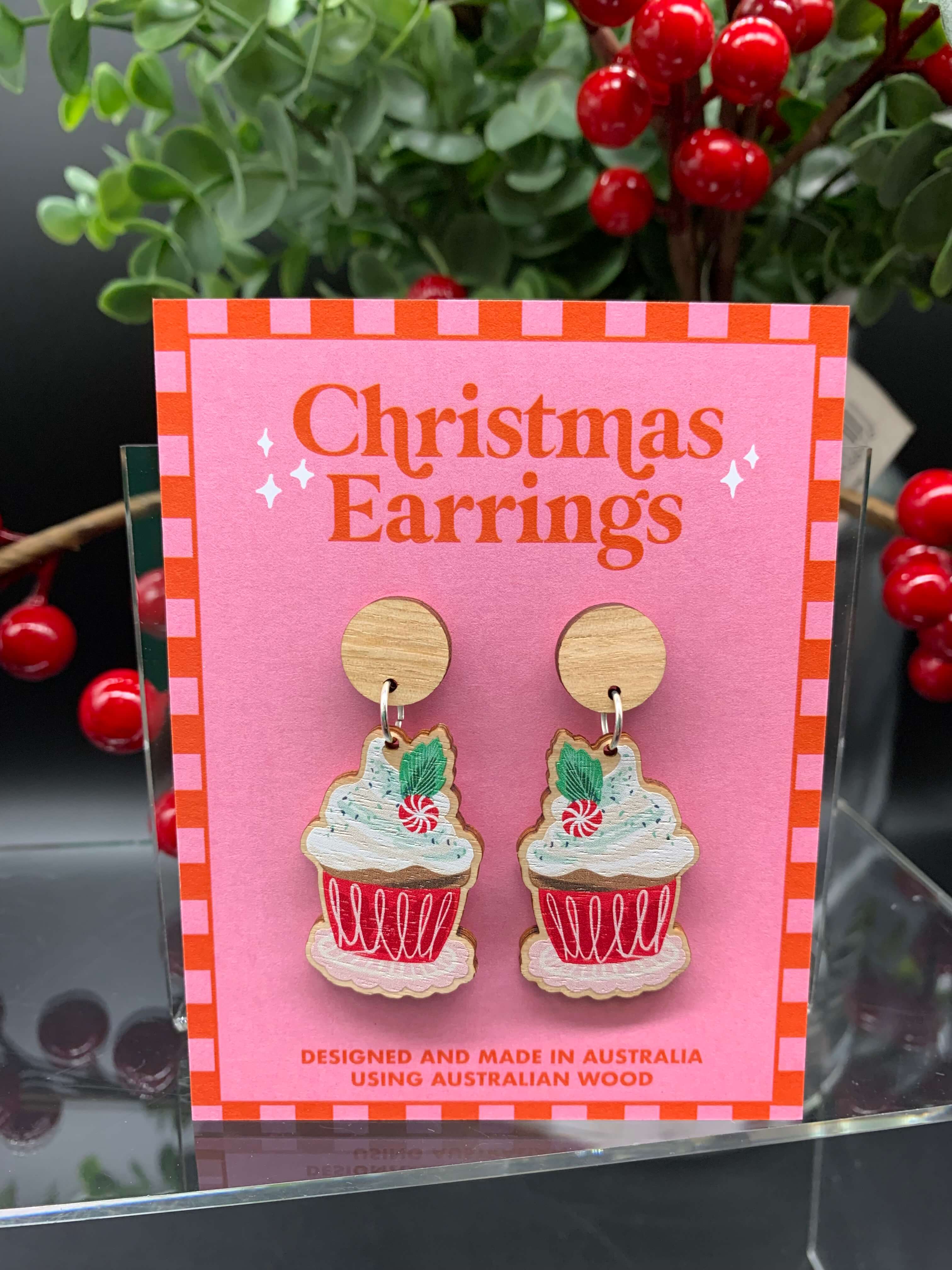Australian Christmas Earrings