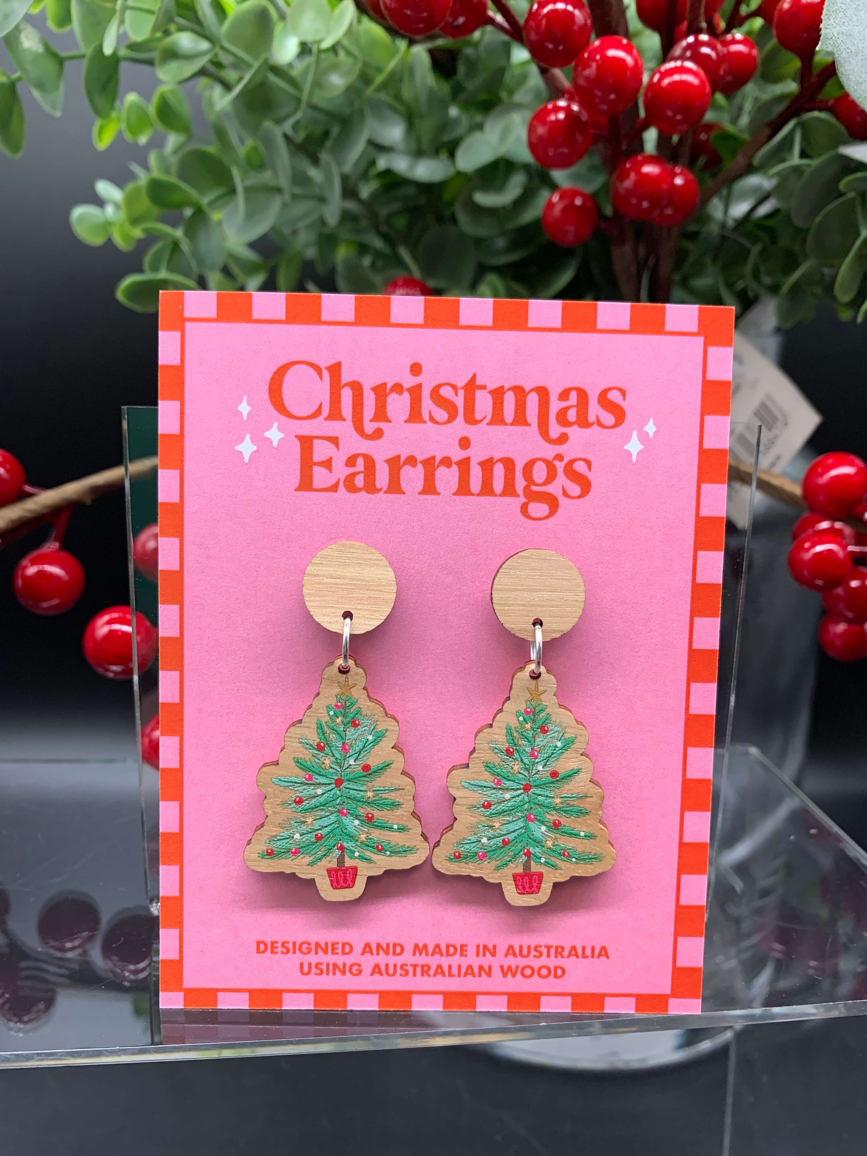 Australian Christmas Earrings