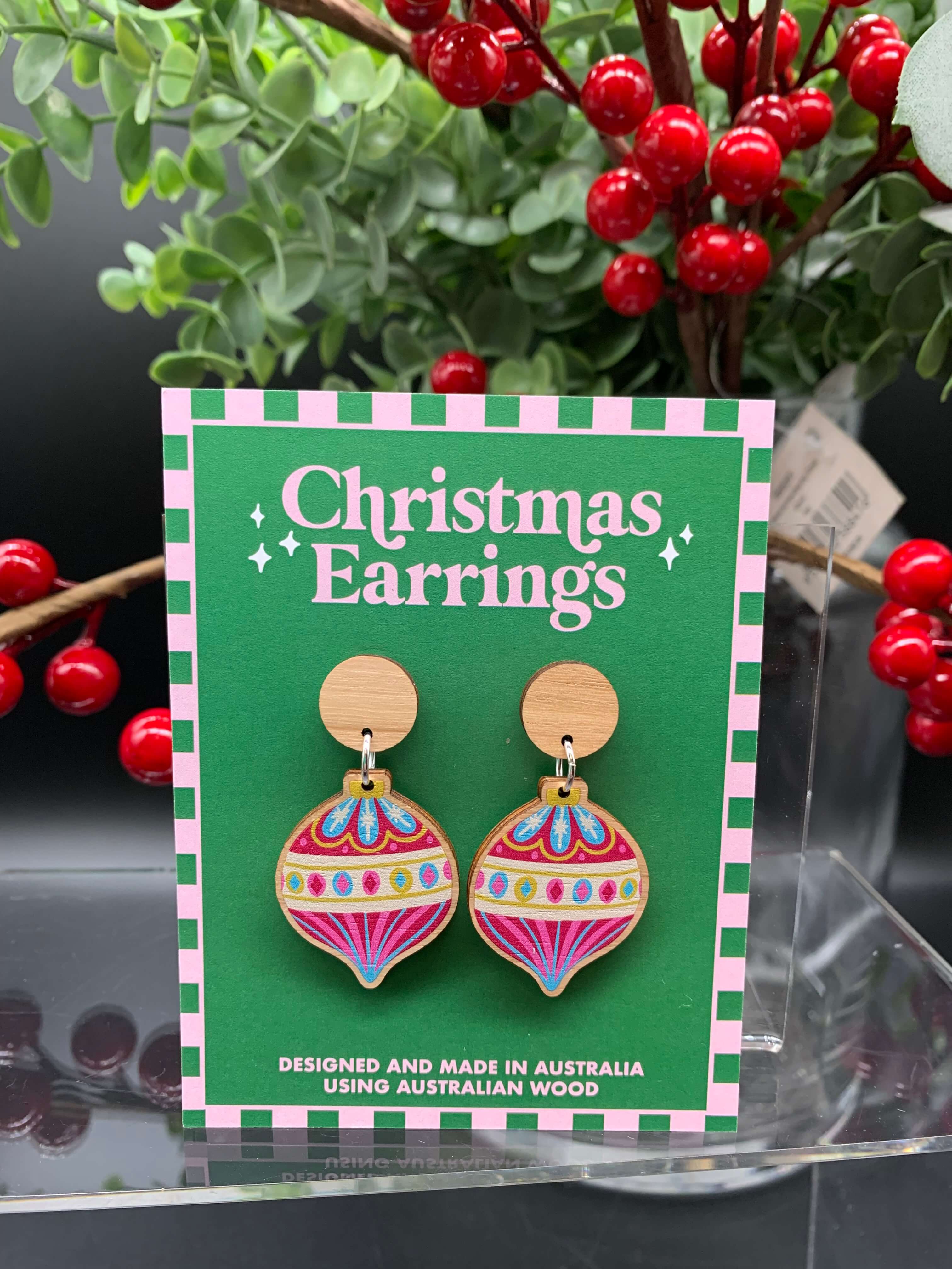 Australian Christmas Earrings