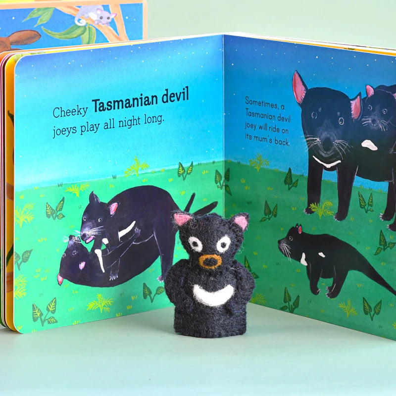 Australian Finger Puppets and Book Set