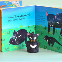 Australian Finger Puppets and Book Set