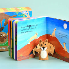 Australian Finger Puppets and Book Set